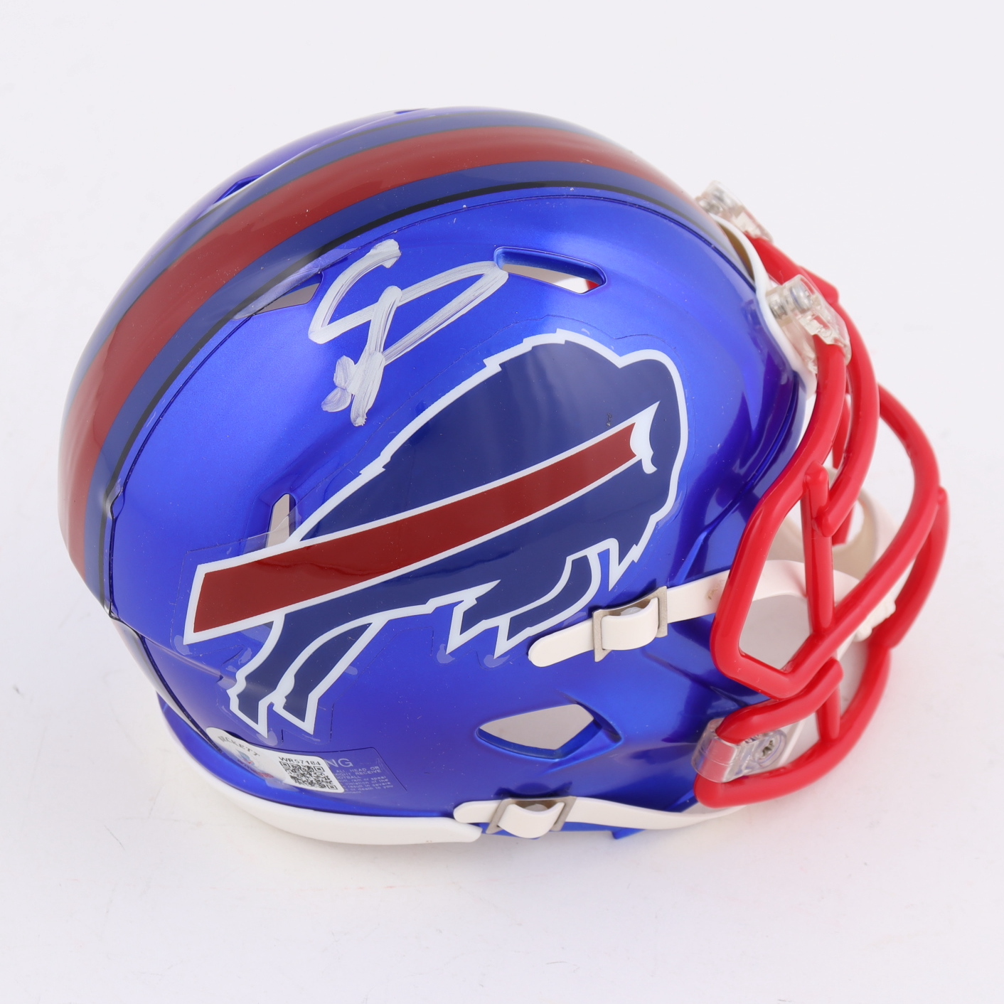 Stefon Diggs Signed Bills Flash Alternate Speed Mini Helmet (Beckett) at PristineAuction.com Stefon Diggs Signed Bills Flash Alternate Speed Mini Helmet (Beckett) at PristineAuction.com