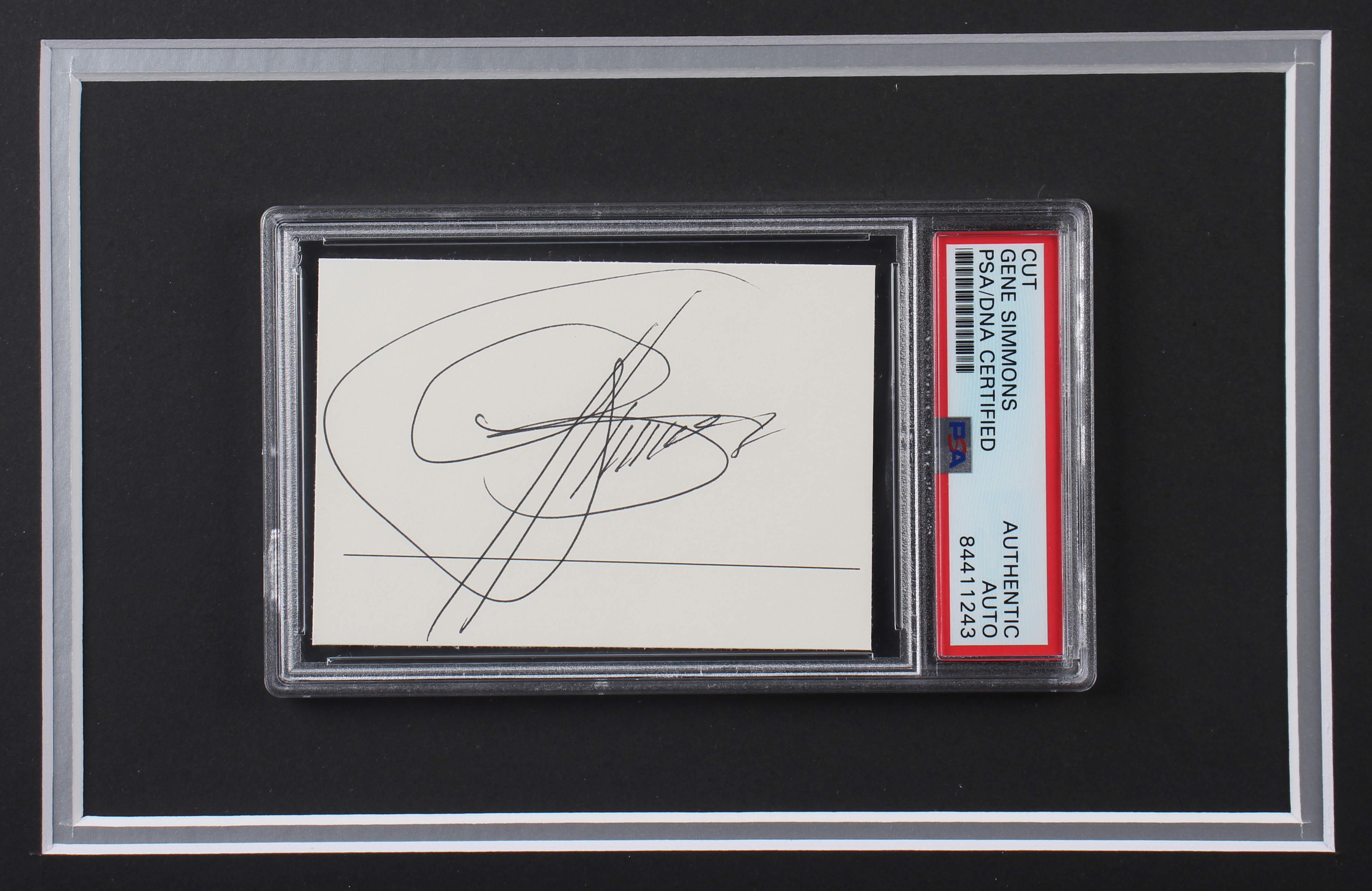Gene Simmons & Paul Stanley Signed "KISS" 23.5x27.5 Custom Framed Cut Display (PSA Encapsulated) at PristineAuction.com Gene Simmons & Paul Stanley Signed "KISS" 23.5x27.5 Custom Framed Cut Display (PSA Encapsulated) at PristineAuction.com