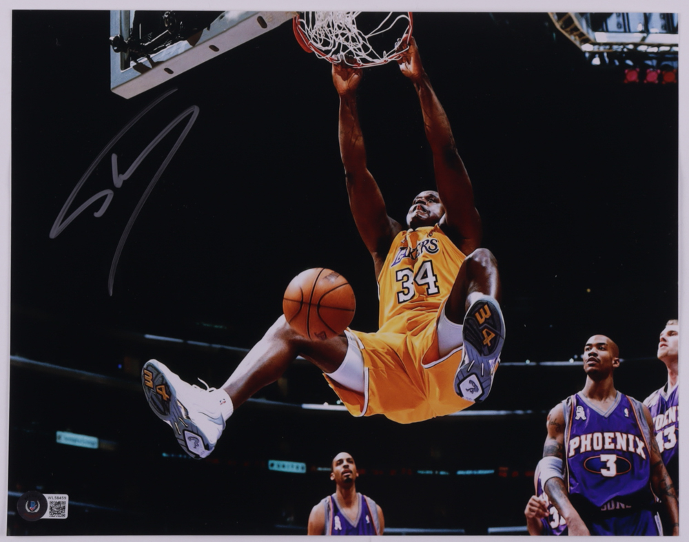 Shaquille O'Neal Signed Lakers 11x14 Photo (Beckett Hologram) at PristineAuction.com Shaquille O'Neal Signed Lakers 11x14 Photo (Beckett Hologram) at PristineAuction.com