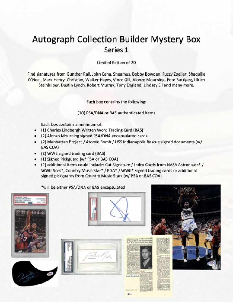 Autograph Collection Builder Mystery Box Series 1 (Limited to 20 ...