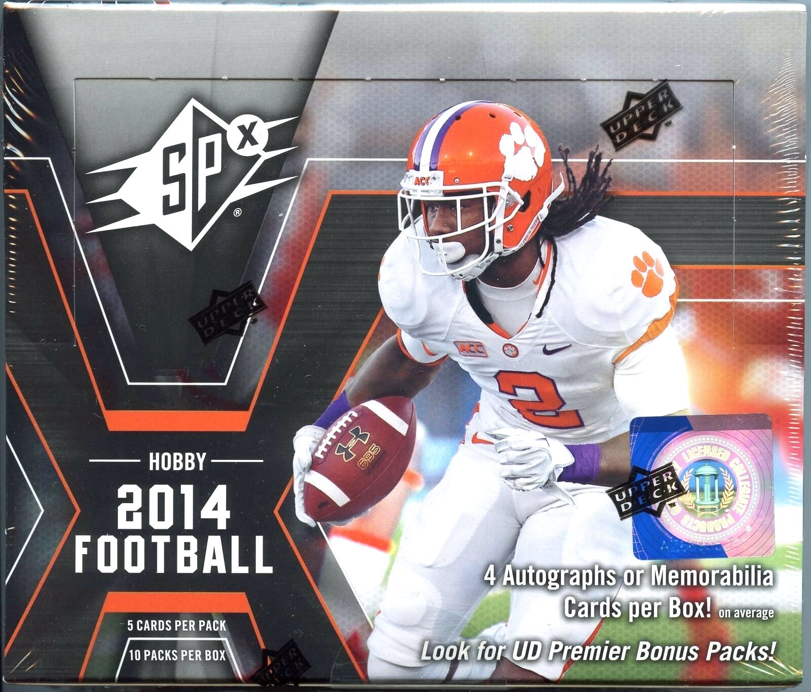 2014 Upper Deck SPx Football Hobby Box (Factory Sealed) at PristineAuction.com 2014 Upper Deck SPx Football Hobby Box (Factory Sealed) at PristineAuction.com