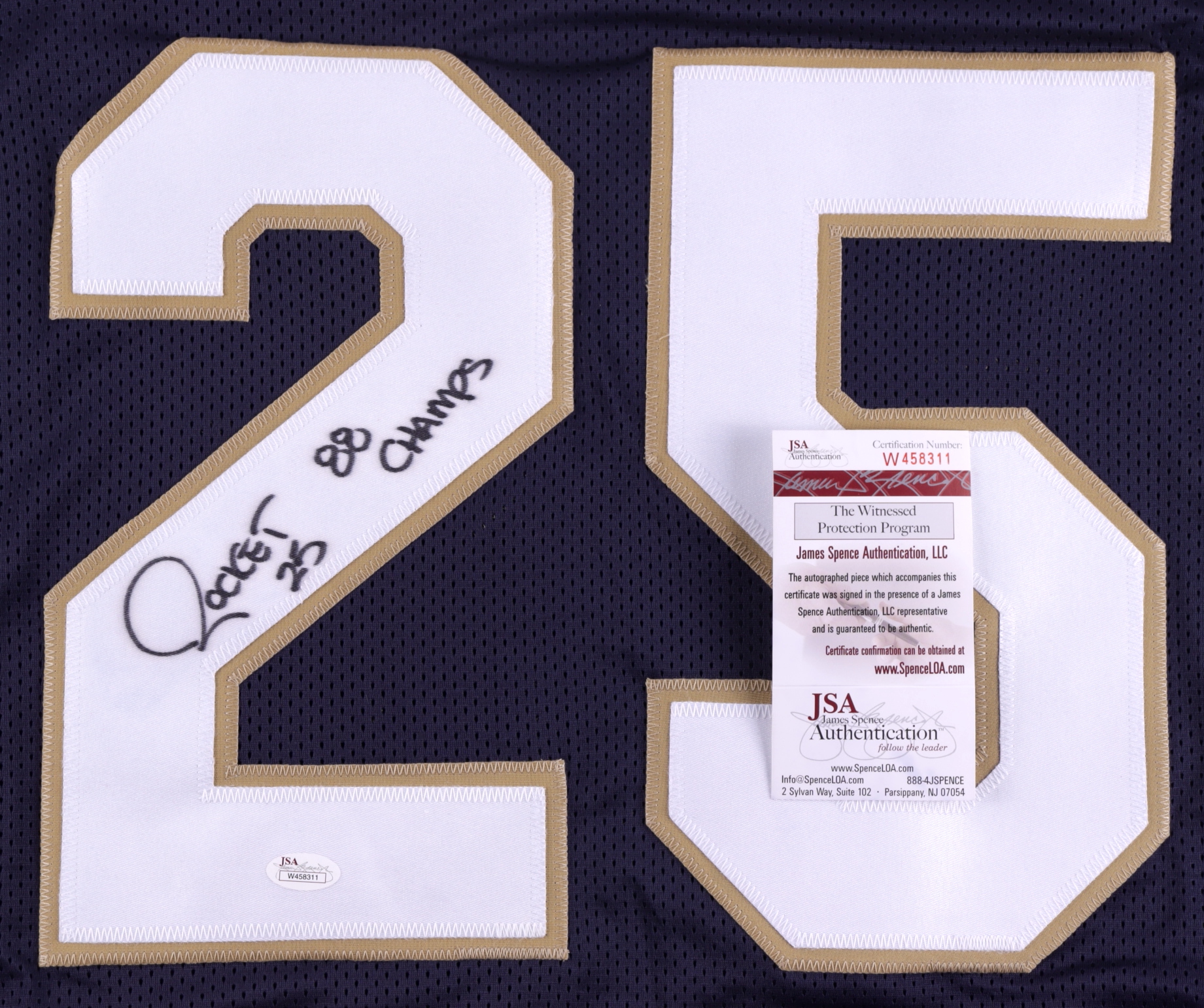 Raghib "Rocket" Ismail Signed Jersey Inscribed "88 Champs" (JSA COA) at PristineAuction.com Raghib "Rocket" Ismail Signed Jersey Inscribed "88 Champs" (JSA COA) at PristineAuction.com