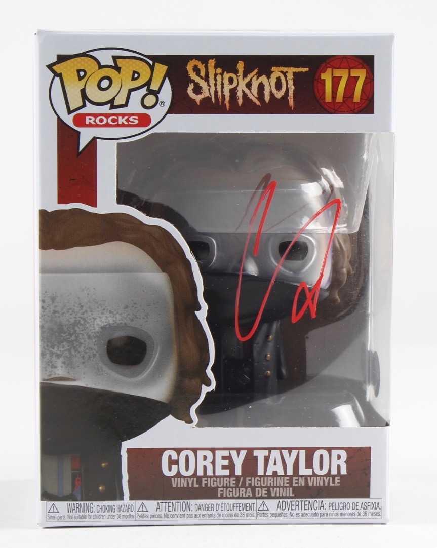 Corey Taylor Signed "SlipKnot" #177 Corey Taylor Funko Pop! Vinyl Figure (Beckett) at PristineAuction.com Corey Taylor Signed "SlipKnot" #177 Corey Taylor Funko Pop! Vinyl Figure (Beckett) at PristineAuction.com