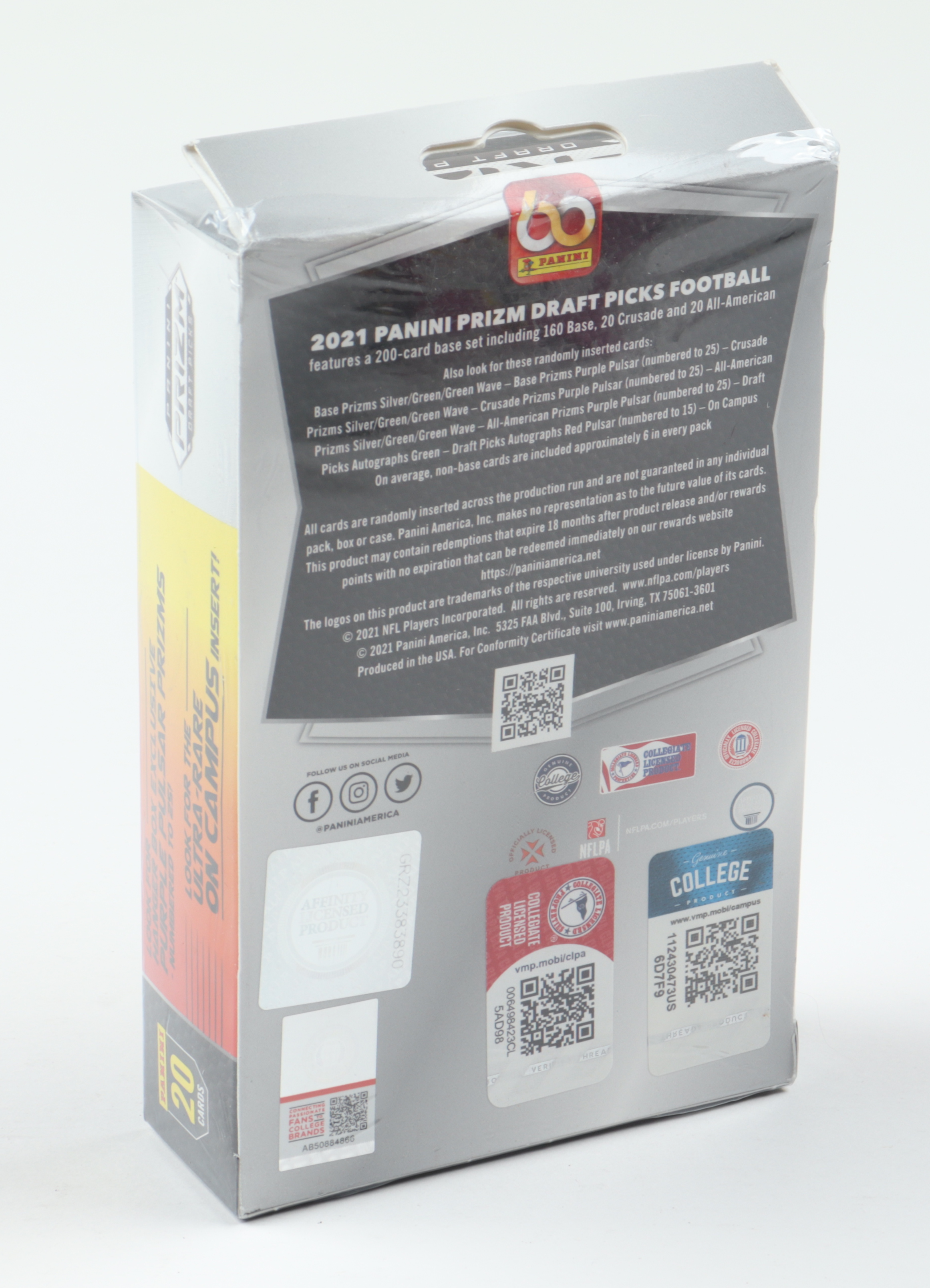 2021 Panini Prizm Draft Picks Football Hanger Box with (20) Cards at PristineAuction.com 2021 Panini Prizm Draft Picks Football Hanger Box with (20) Cards at PristineAuction.com