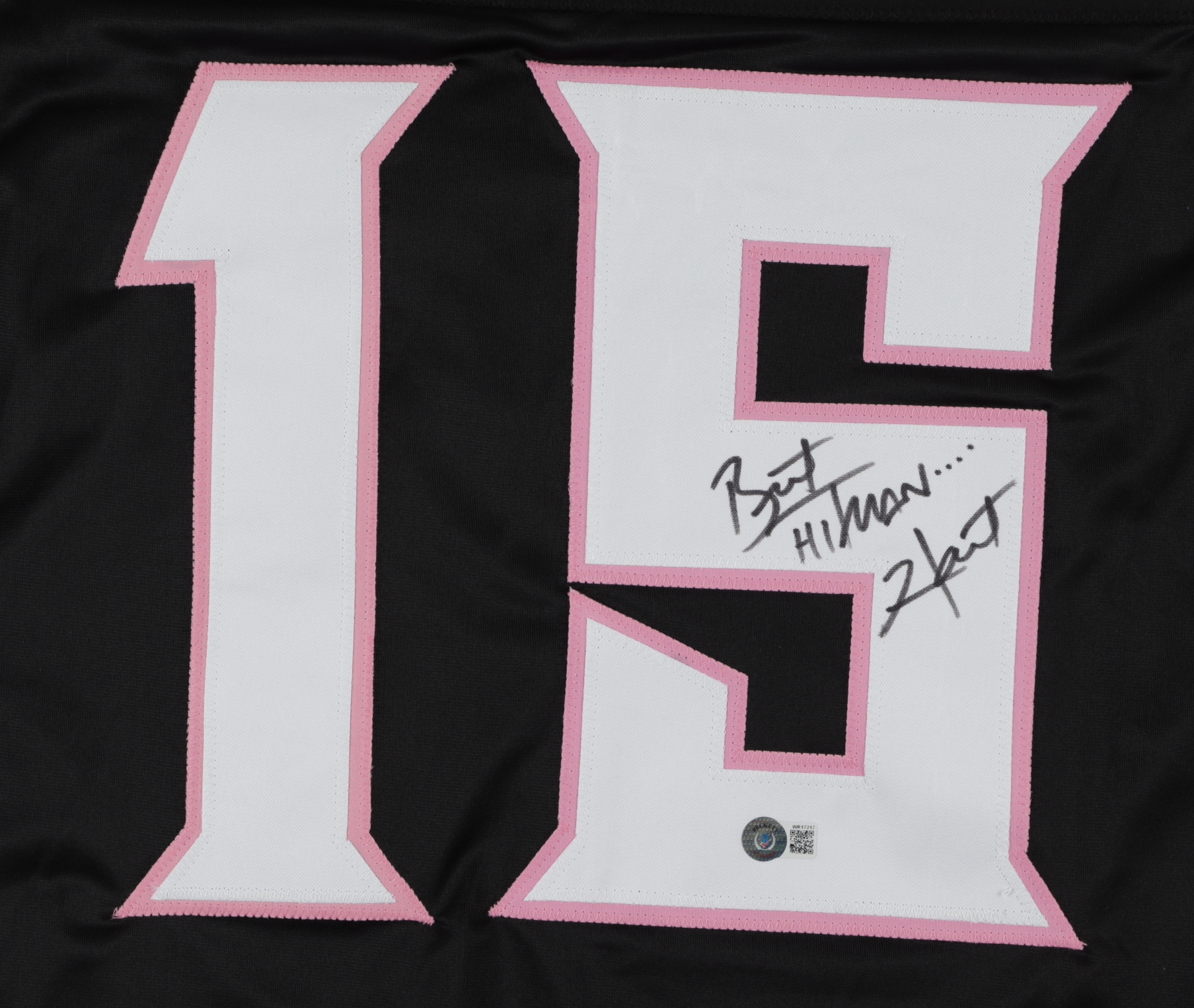 Bret Hart Signed Jersey Inscribed "Hitman...." (Beckett) at PristineAuction.com Bret Hart Signed Jersey Inscribed "Hitman...." (Beckett) at PristineAuction.com