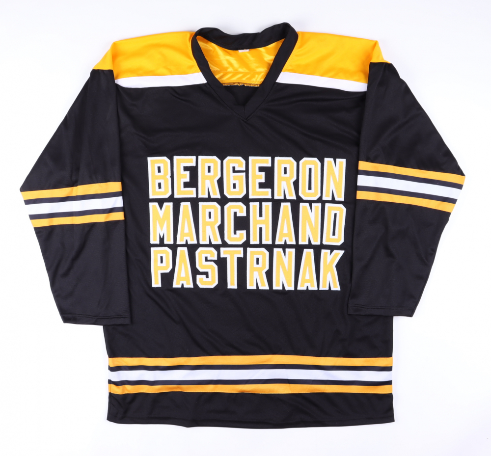 Brad Marchand, Patrice Bergeron & David Pastrnak Signed Jersey (The Perfection Line & Your