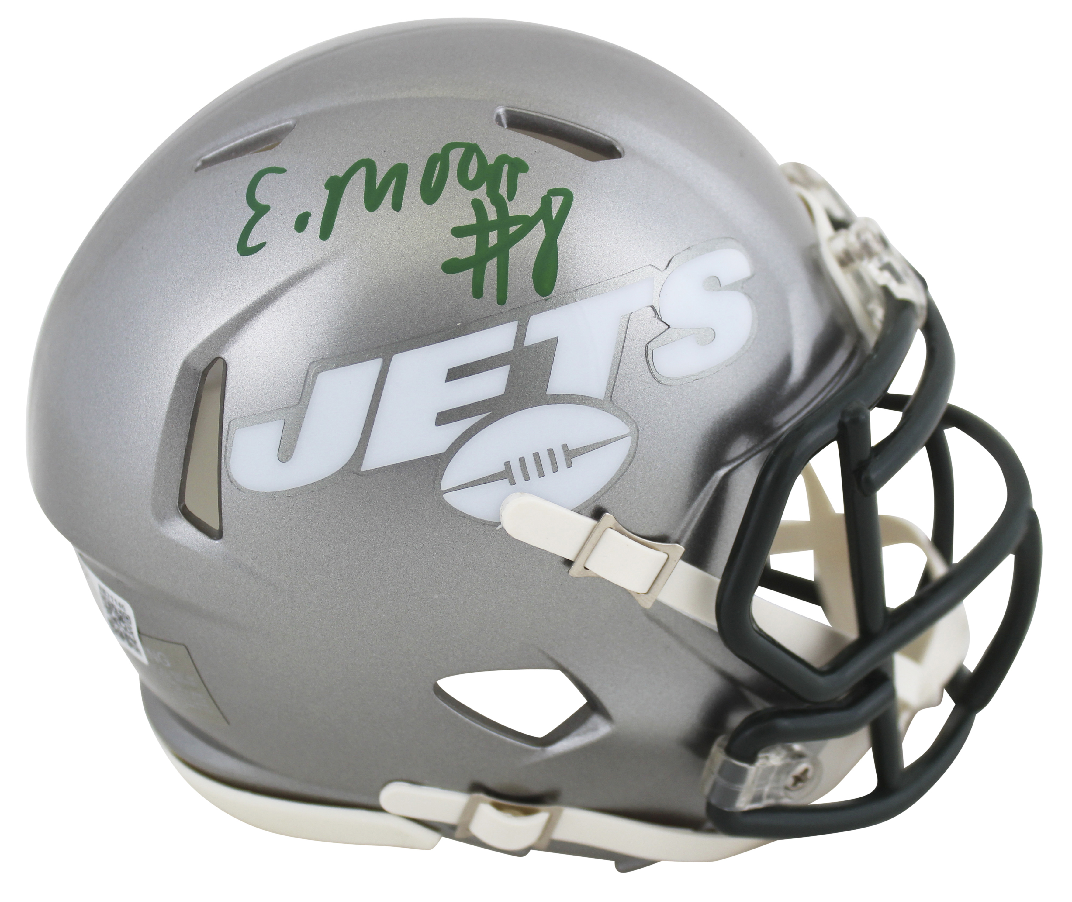 Elijah Moore Signed Jets Flash Alternate Speed Mini Helmet (Beckett) at PristineAuction.com Elijah Moore Signed Jets Flash Alternate Speed Mini Helmet (Beckett) at PristineAuction.com
