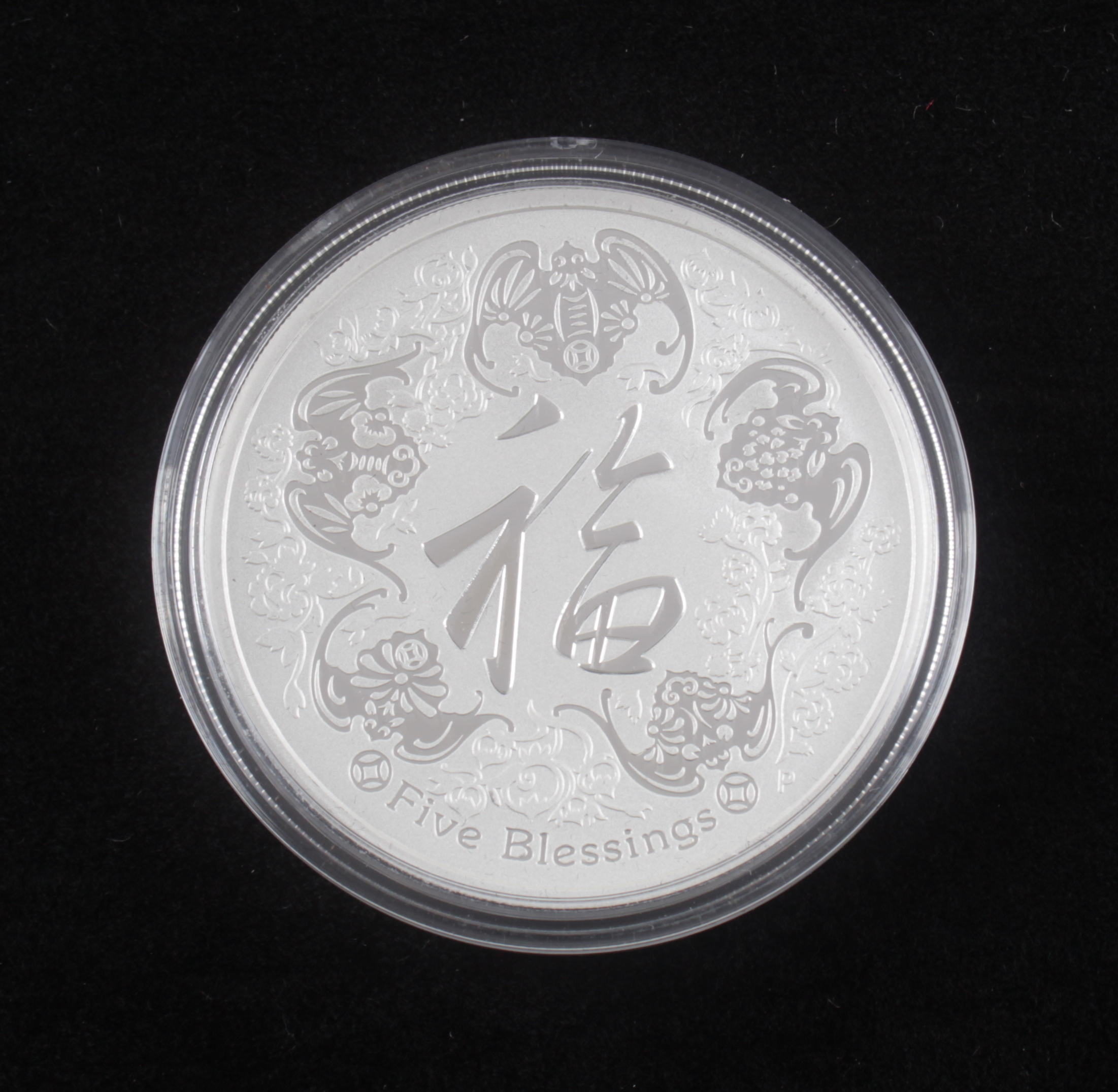 1 oz. 2016-P Australia Five Blessings Perth Mint Silver Coin with Original Packaging at PristineAuction.com 1 oz. 2016-P Australia Five Blessings Perth Mint Silver Coin with Original Packaging at PristineAuction.com