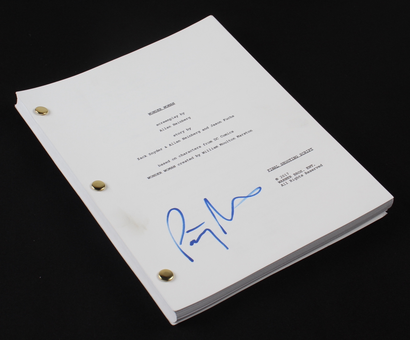 Patty Jenkins Signed "Wonder Woman" Movie Script (AutographCOA Hologram) at PristineAuction.com Patty Jenkins Signed "Wonder Woman" Movie Script (AutographCOA Hologram) at PristineAuction.com