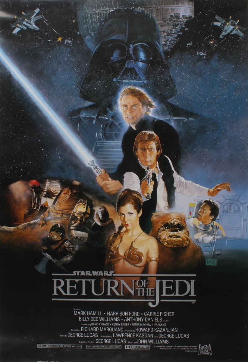 Complete Set of (3) "Star Wars" 27x40 Movie Posters with "Star Wars", "The Empire Strikes Back" & "Return of the Jedi" at PristineAuction.com Complete Set of (3) "Star Wars" 27x40 Movie Posters with "Star Wars", "The Empire Strikes Back" & "Return of the Jedi" at PristineAuction.com