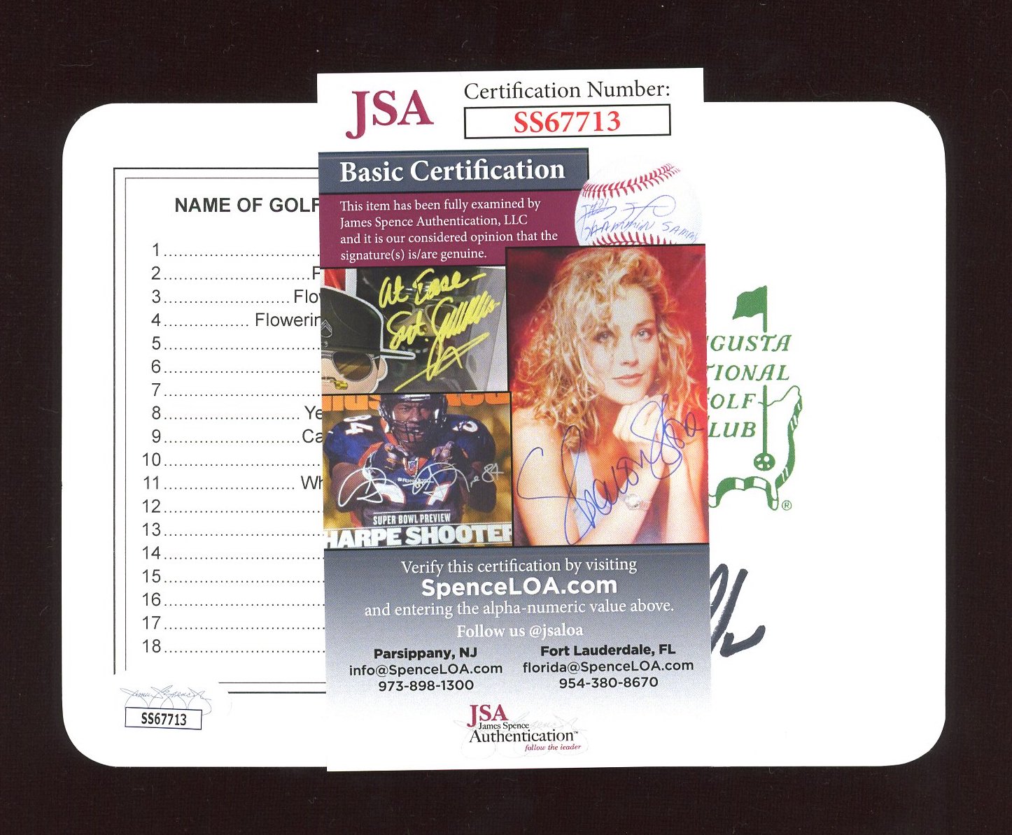 Craig Stadler Signed Augusta National Golf Club Scorecard (JSA) at PristineAuction.com Craig Stadler Signed Augusta National Golf Club Scorecard (JSA) at PristineAuction.com