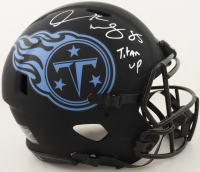 Derrick Mason Signed Titans Full-Size Authentic On-Field Eclipse Alternate Speed Helmet Inscribed "Titan Up" (Beckett) at PristineAuction.com
