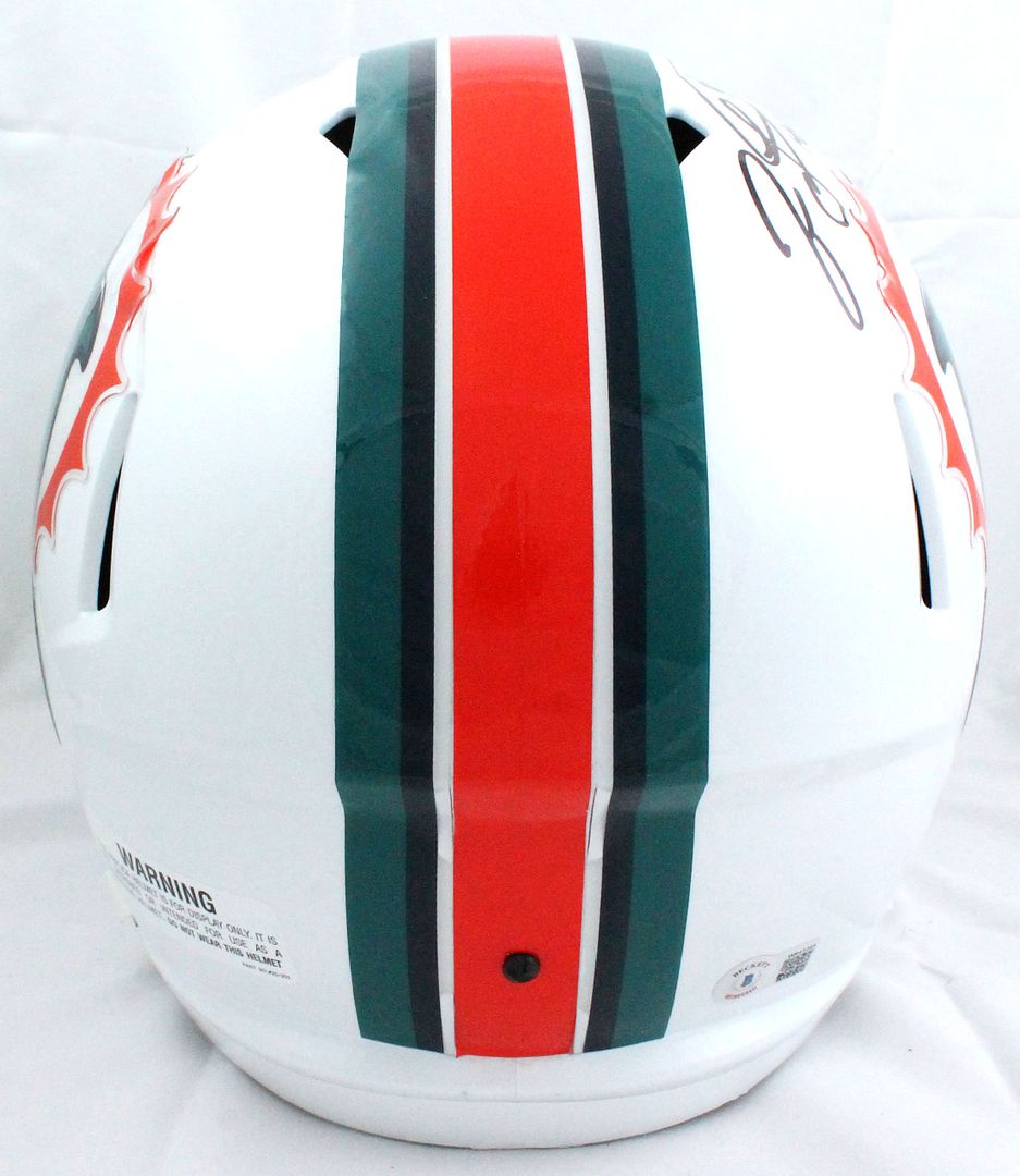 Jason Taylor Signed Dolphins Full-Size Speed Helmet Inscribed "HOF 17" (Beckett) at PristineAuction.com Jason Taylor Signed Dolphins Full-Size Speed Helmet Inscribed "HOF 17" (Beckett) at PristineAuction.com