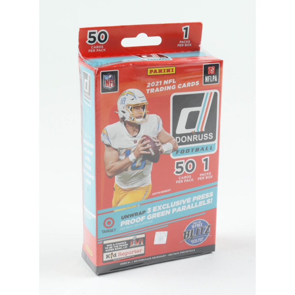 2021 Panini Donruss NFL Football Hanger Box with (50) Cards at PristineAuction.com 2021 Panini Donruss NFL Football Hanger Box with (50) Cards at PristineAuction.com