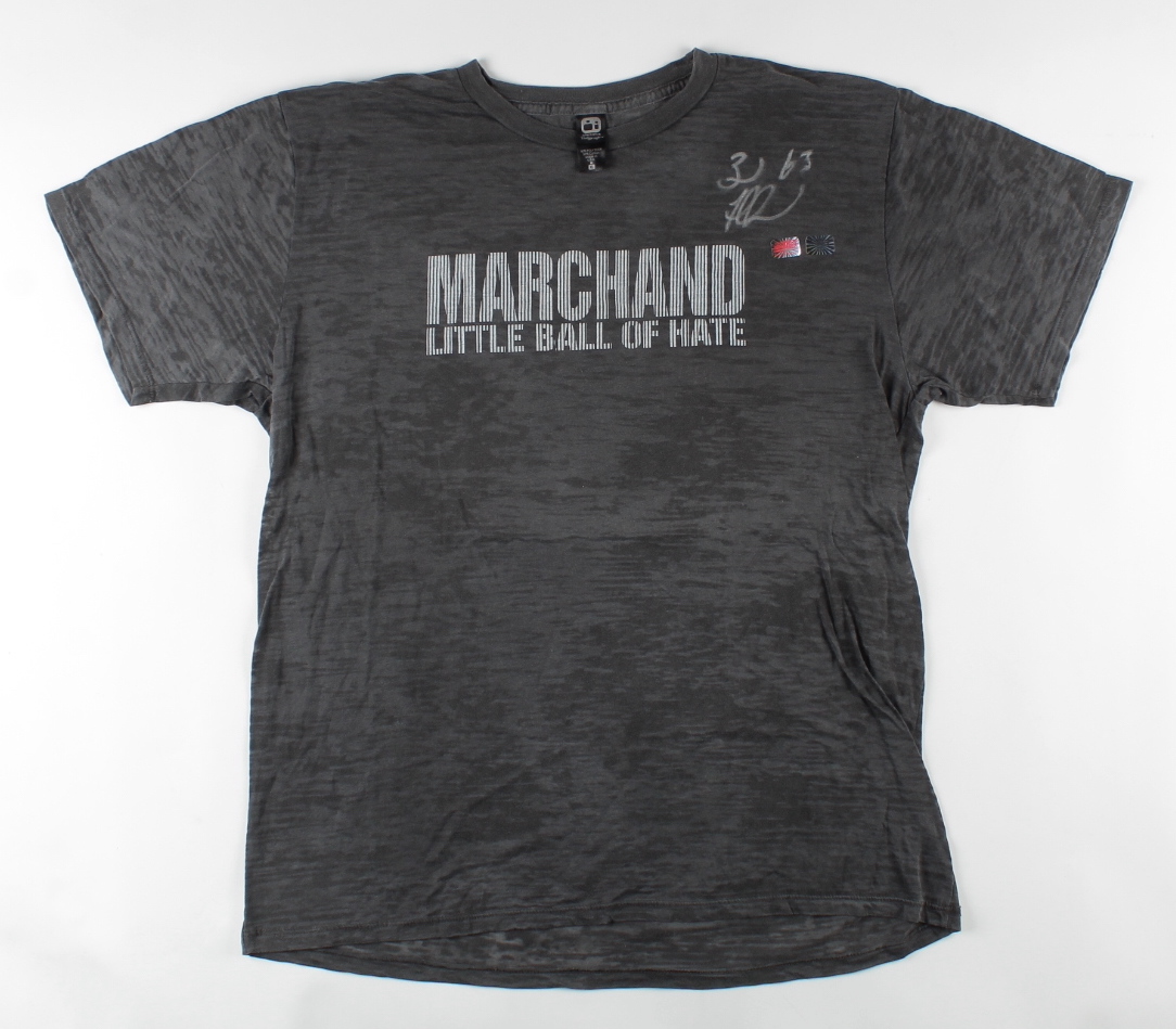 Brad Marchand Signed T-Shirt (YSMS & Marchand) at PristineAuction.com Brad Marchand Signed T-Shirt (YSMS & Marchand) at PristineAuction.com