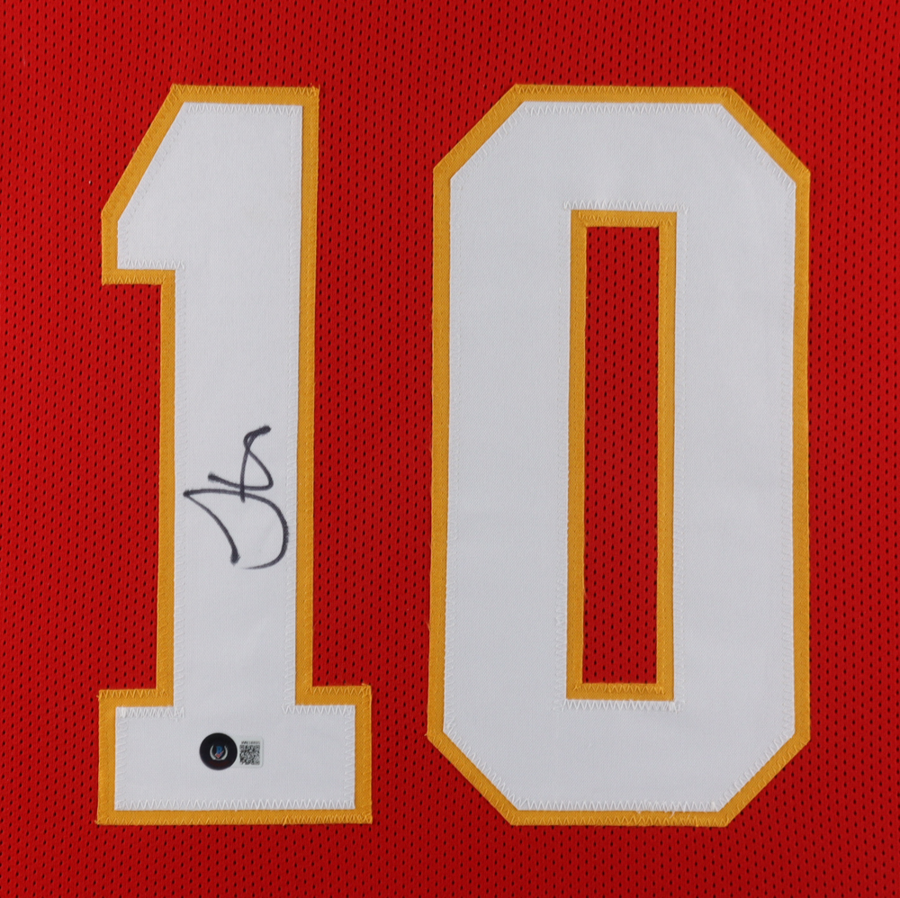 Tyreek Hill Signed 35x43 Custom Framed Jersey Display (Beckett Hologram) at PristineAuction.com Tyreek Hill Signed 35x43 Custom Framed Jersey Display (Beckett Hologram) at PristineAuction.com