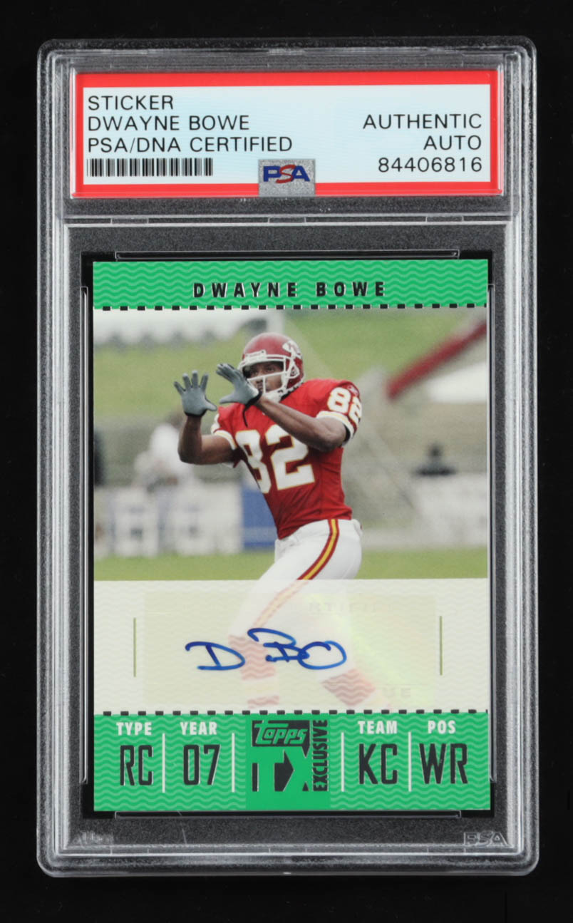 Dwayne Bowe 2007 Topps Exclusive Rookies Autographs #7 (PSA Authentic) at PristineAuction.com Dwayne Bowe 2007 Topps Exclusive Rookies Autographs #7 (PSA Authentic) at PristineAuction.com
