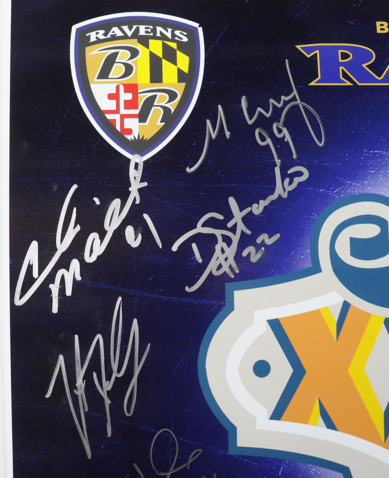 Ravens 2001 Super Bowl XXXV Championship Team-Signed LE 16x20 Photo with (13) Signatures Including Trent Dilfer, Jonathan Ogden, Jermaine Lewis, Qadry Ismail (Beckett LOA & JSA COA) at PristineAuction.com Ravens 2001 Super Bowl XXXV Championship Team-Signed LE 16x20 Photo with (13) Signatures Including Trent Dilfer, Jonathan Ogden, Jermaine Lewis, Qadry Ismail (Beckett LOA & JSA COA) at PristineAuction.com