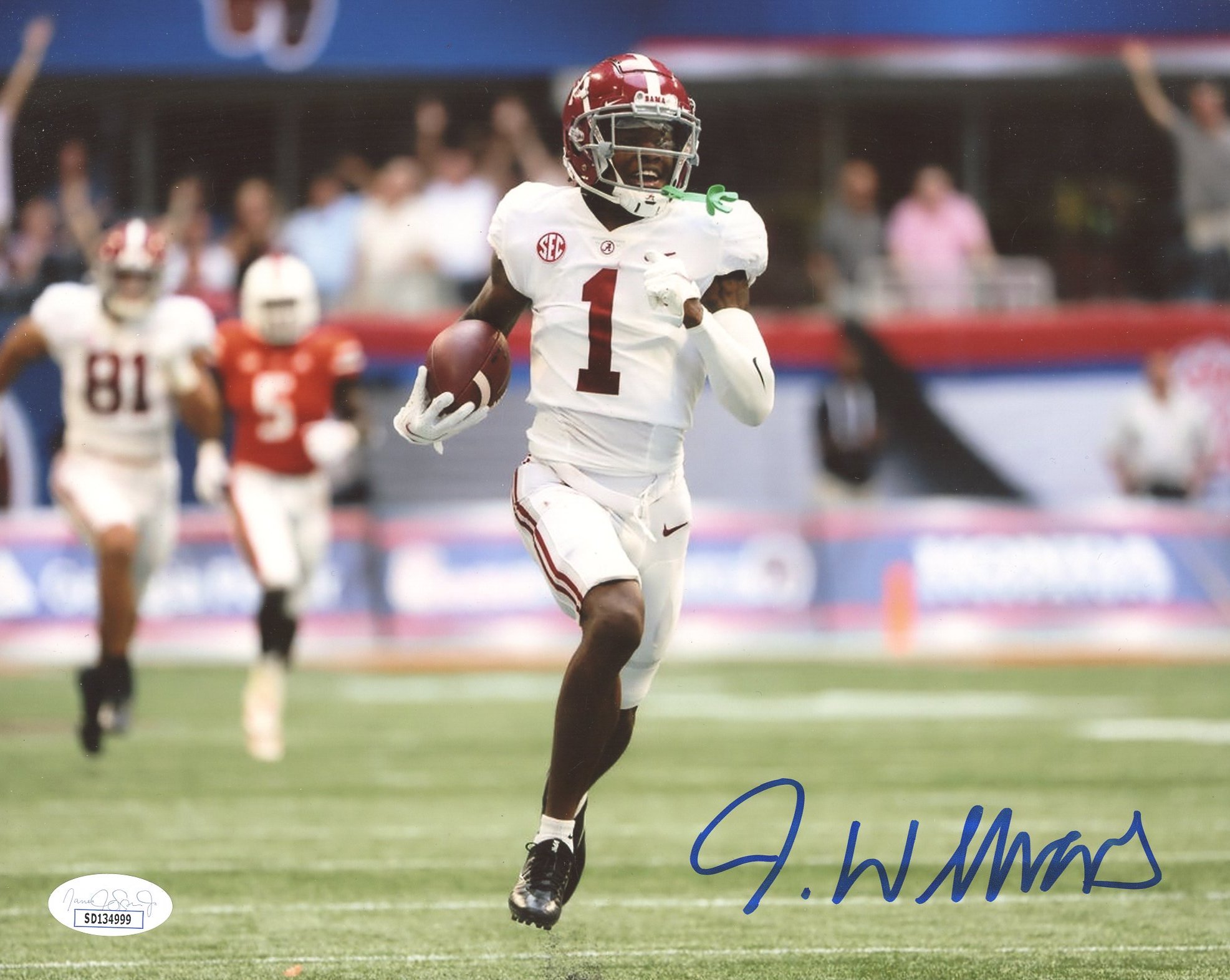 Jameson Williams Signed Alabama Crimson Tide 8x10 Photo (JSA) at PristineAuction.com Jameson Williams Signed Alabama Crimson Tide 8x10 Photo (JSA) at PristineAuction.com