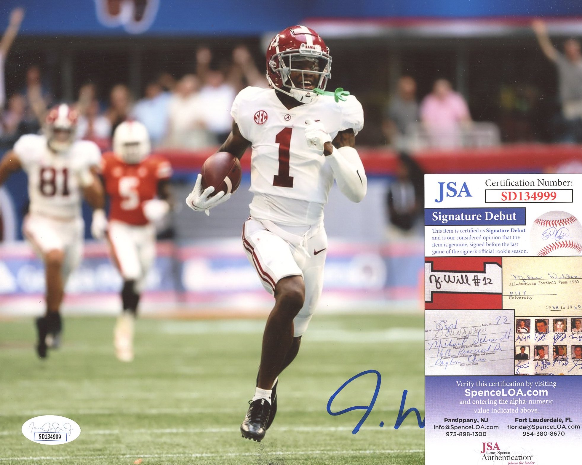 Jameson Williams Signed Alabama Crimson Tide 8x10 Photo (JSA) at PristineAuction.com Jameson Williams Signed Alabama Crimson Tide 8x10 Photo (JSA) at PristineAuction.com