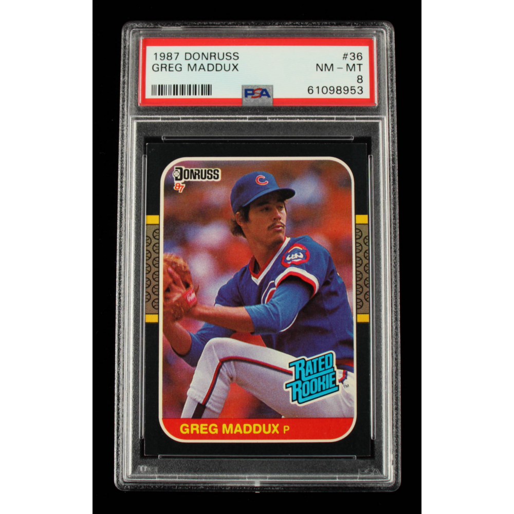 Greg Maddux 1987 Donruss #36 RC (PSA 8) | Pristine Auction
