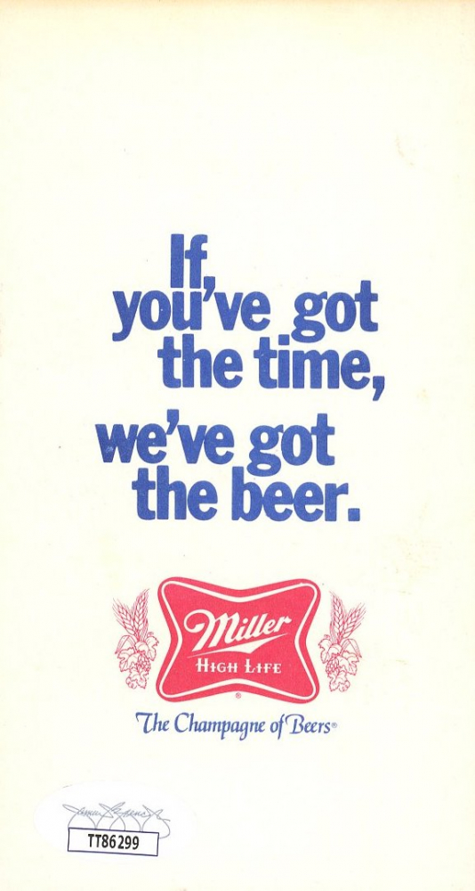 Jim "Catfish" Hunter Signed 1976 Yankees Official Schedule (JSA COA