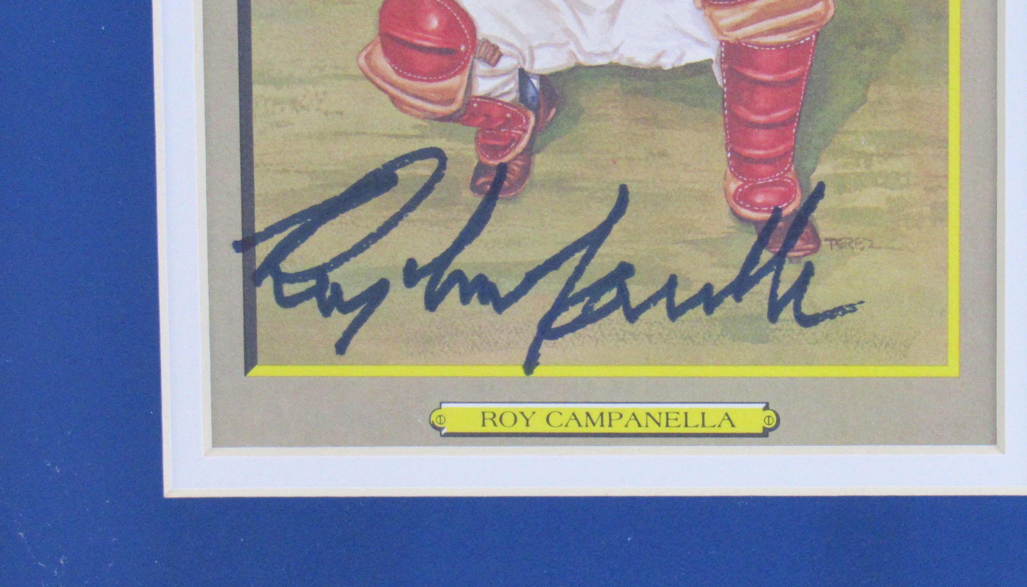 Roy Campanella Signed Dodgers 18x22 Custom Framed Perez Steele Great Moments Card Display (JSA LOA) at PristineAuction.com Roy Campanella Signed Dodgers 18x22 Custom Framed Perez Steele Great Moments Card Display (JSA LOA) at PristineAuction.com