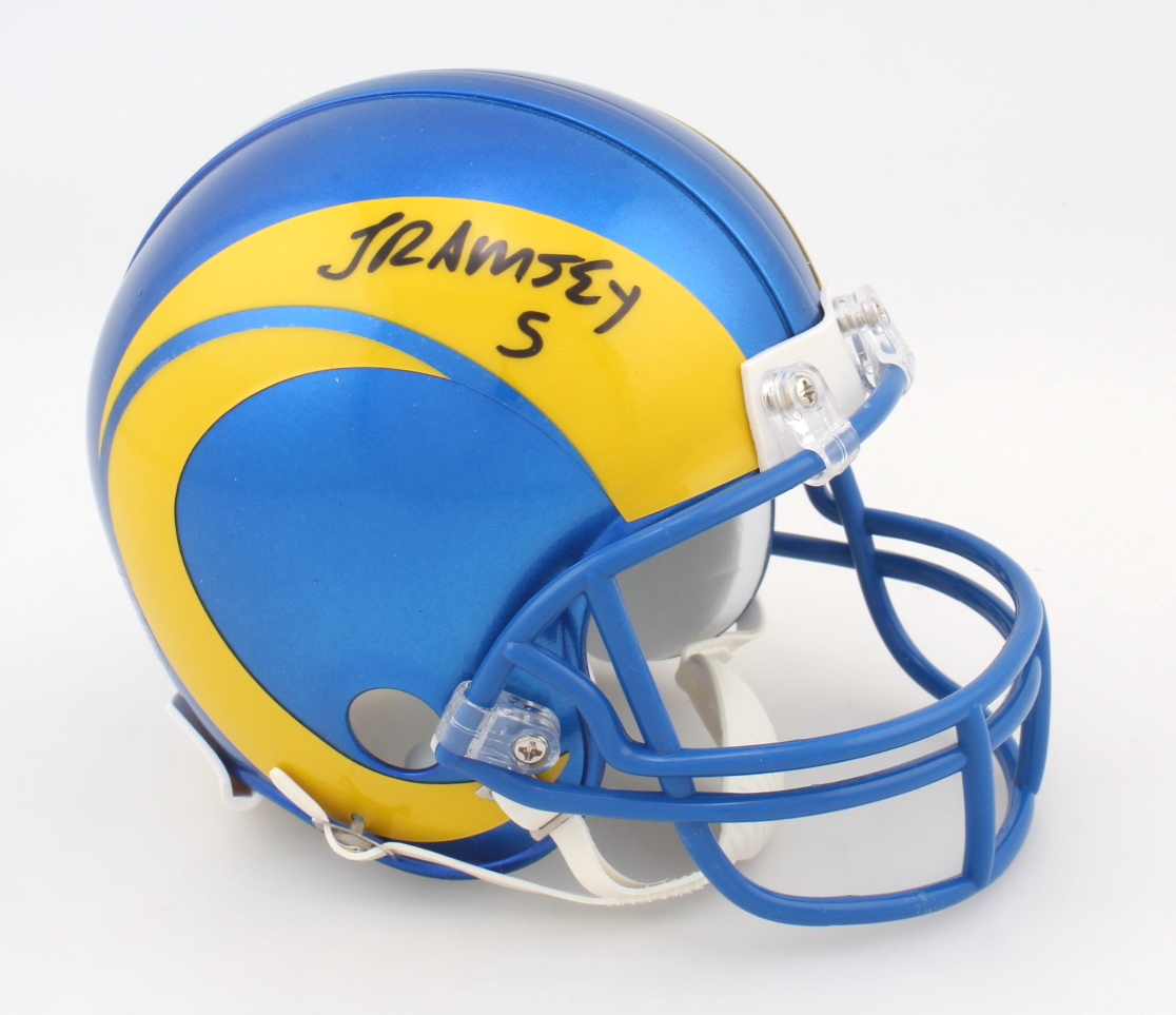 Jalen Ramsey Signed Rams Throwback Mini Helmet (JSA COA) at PristineAuction.com Jalen Ramsey Signed Rams Throwback Mini Helmet (JSA COA) at PristineAuction.com