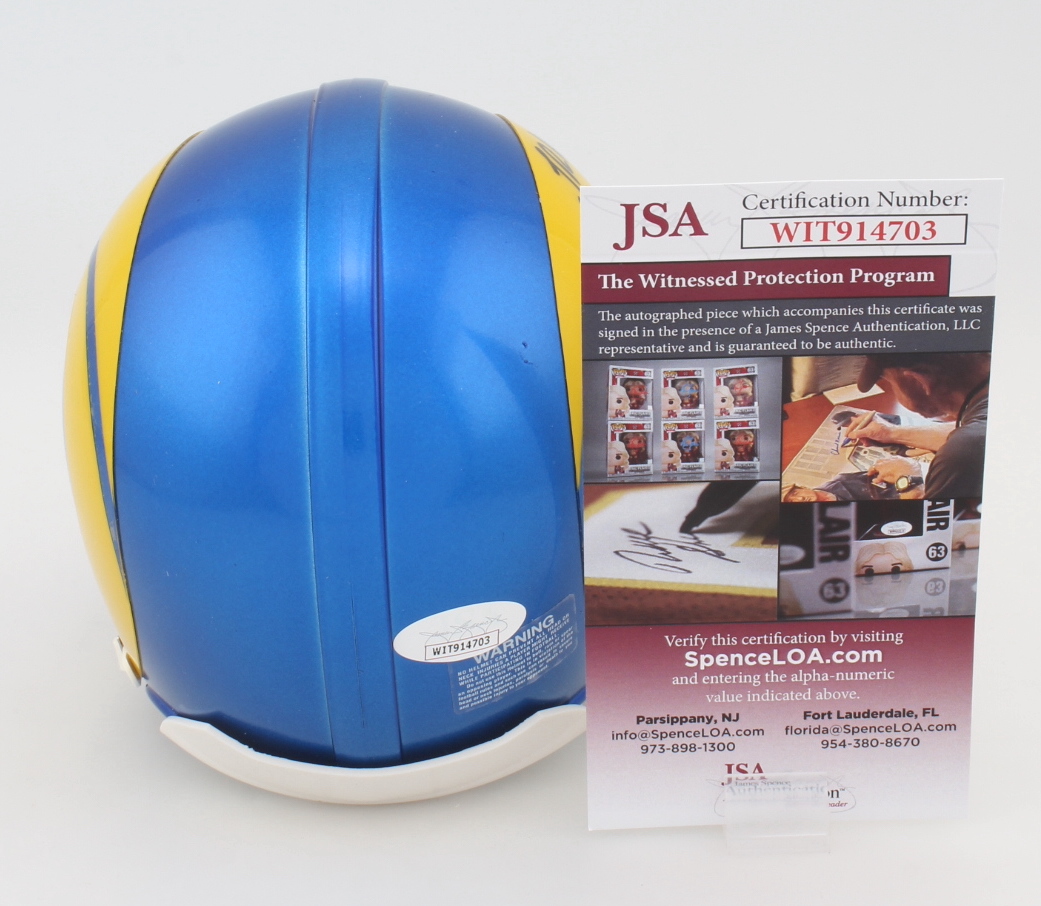 Jalen Ramsey Signed Rams Throwback Mini Helmet (JSA COA) at PristineAuction.com Jalen Ramsey Signed Rams Throwback Mini Helmet (JSA COA) at PristineAuction.com