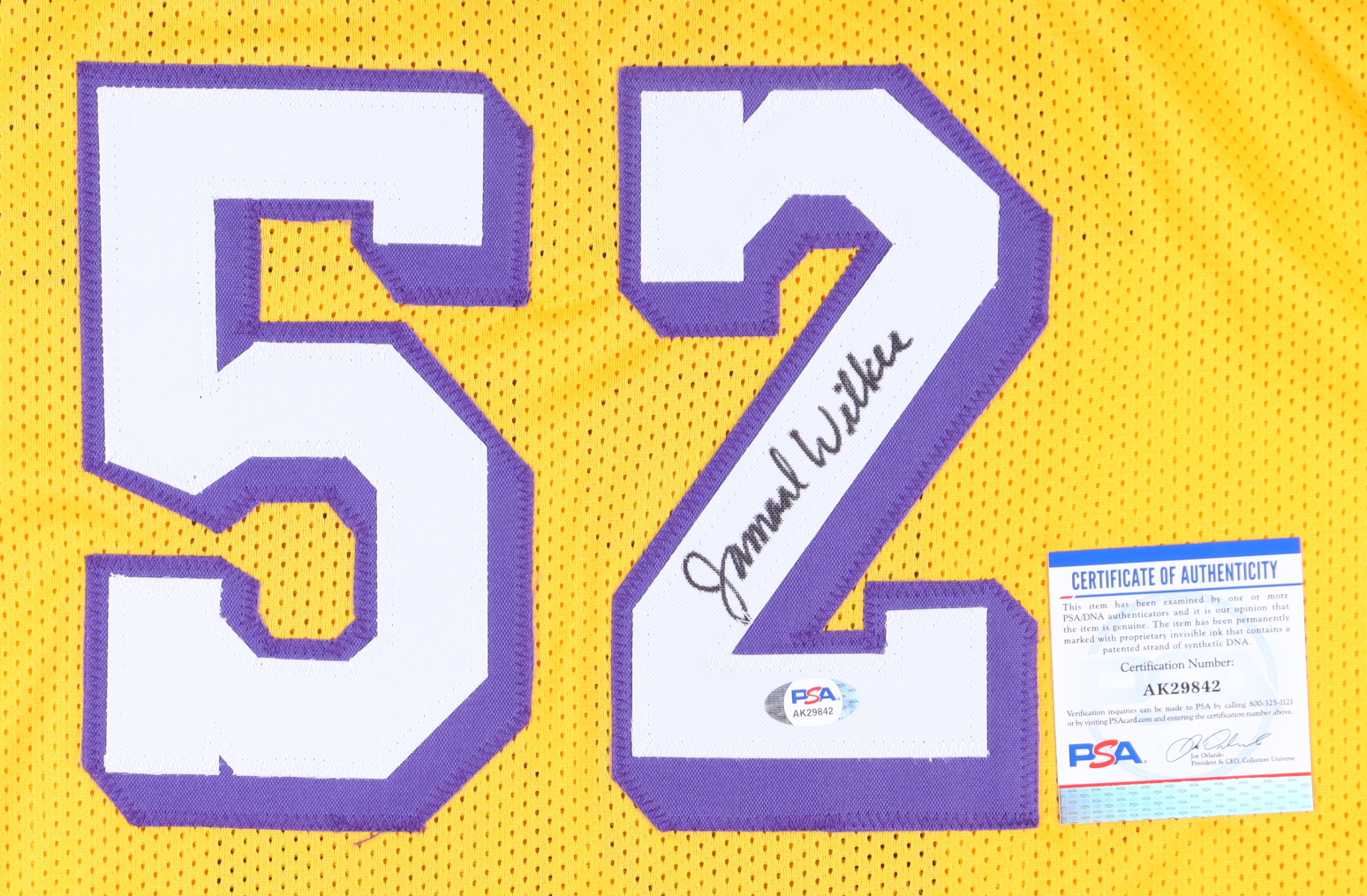 Jamaal Wilkes Signed Jersey (PSA) at PristineAuction.com Jamaal Wilkes Signed Jersey (PSA) at PristineAuction.com