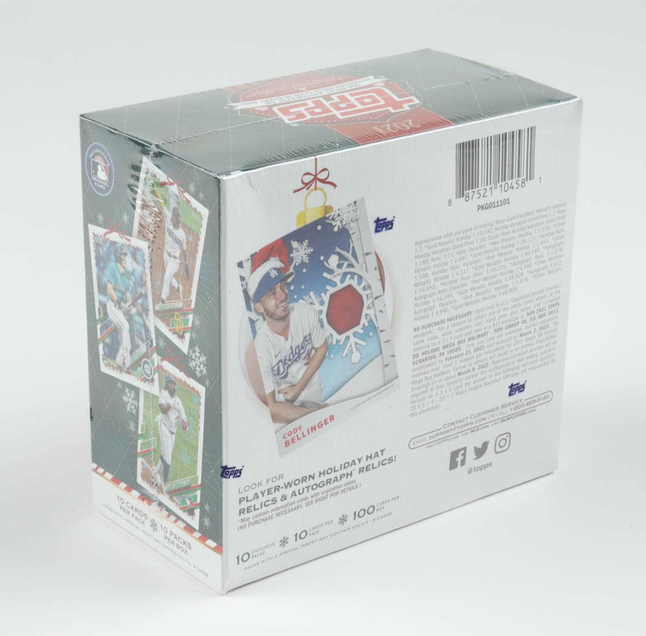 2021 Topps Holiday Baseball Mega Box with (10) Packs at PristineAuction.com 2021 Topps Holiday Baseball Mega Box with (10) Packs at PristineAuction.com