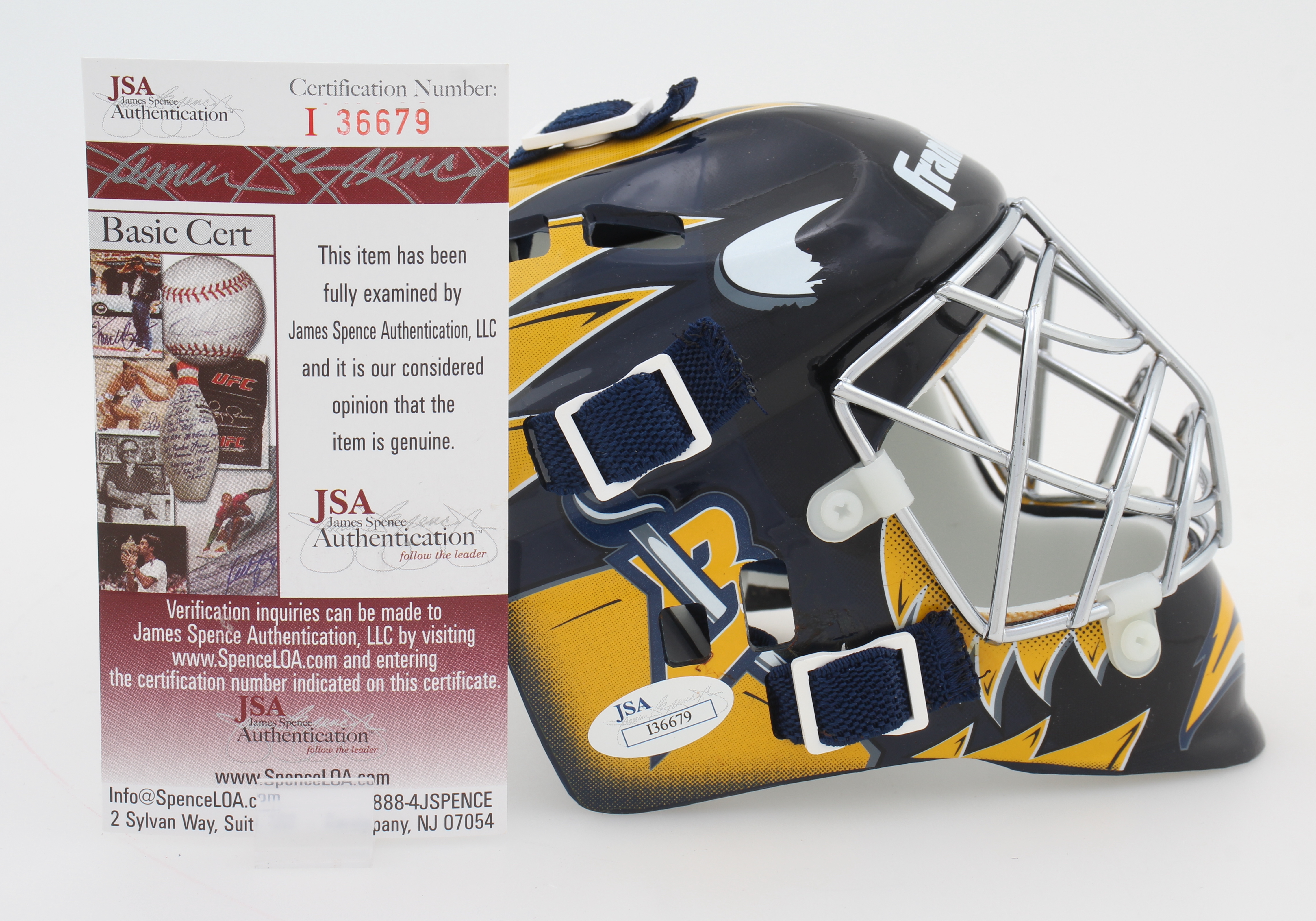 Tom Barrasso Signed Sabres Mini Hockey Goalie Mask (JSA COA) at PristineAuction.com Tom Barrasso Signed Sabres Mini Hockey Goalie Mask (JSA COA) at PristineAuction.com