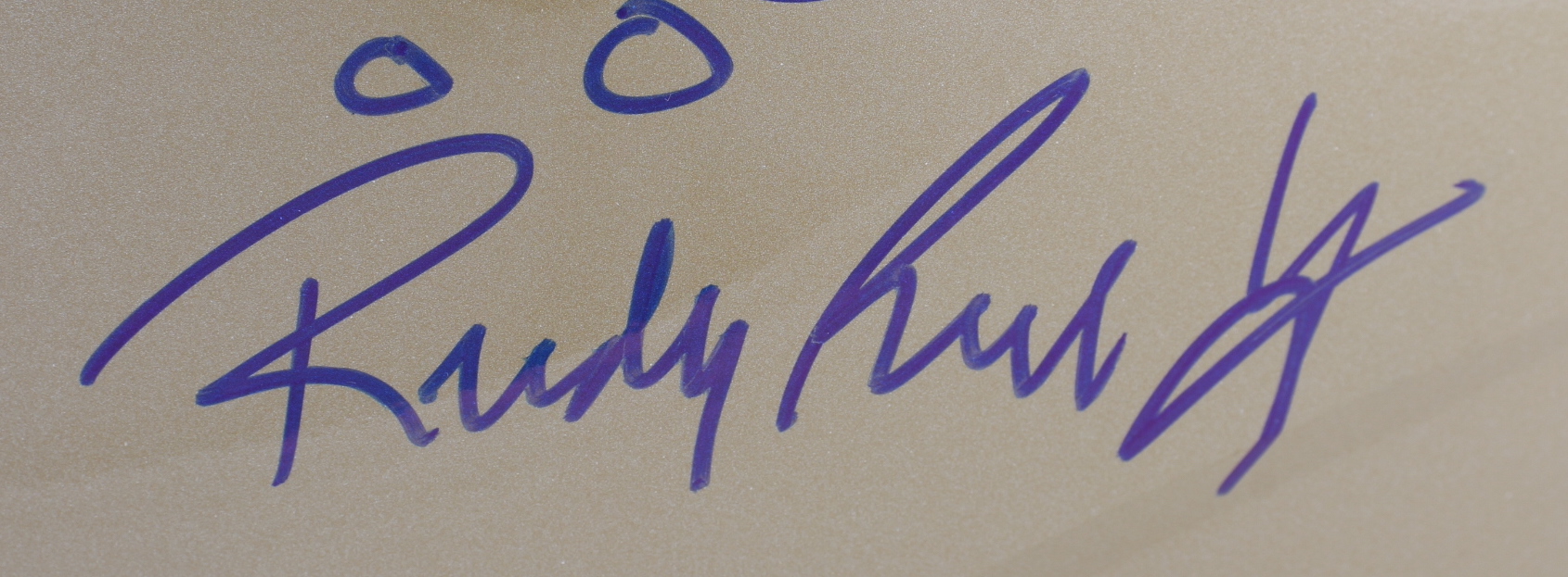 Rudy Ruettiger Twice-Signed Notre Dame Fighting Irish Full-Size Helmet with Extensive Inscription (JSA COA & Ruettiger Hologram) at PristineAuction.com Rudy Ruettiger Twice-Signed Notre Dame Fighting Irish Full-Size Helmet with Extensive Inscription (JSA COA & Ruettiger Hologram) at PristineAuction.com