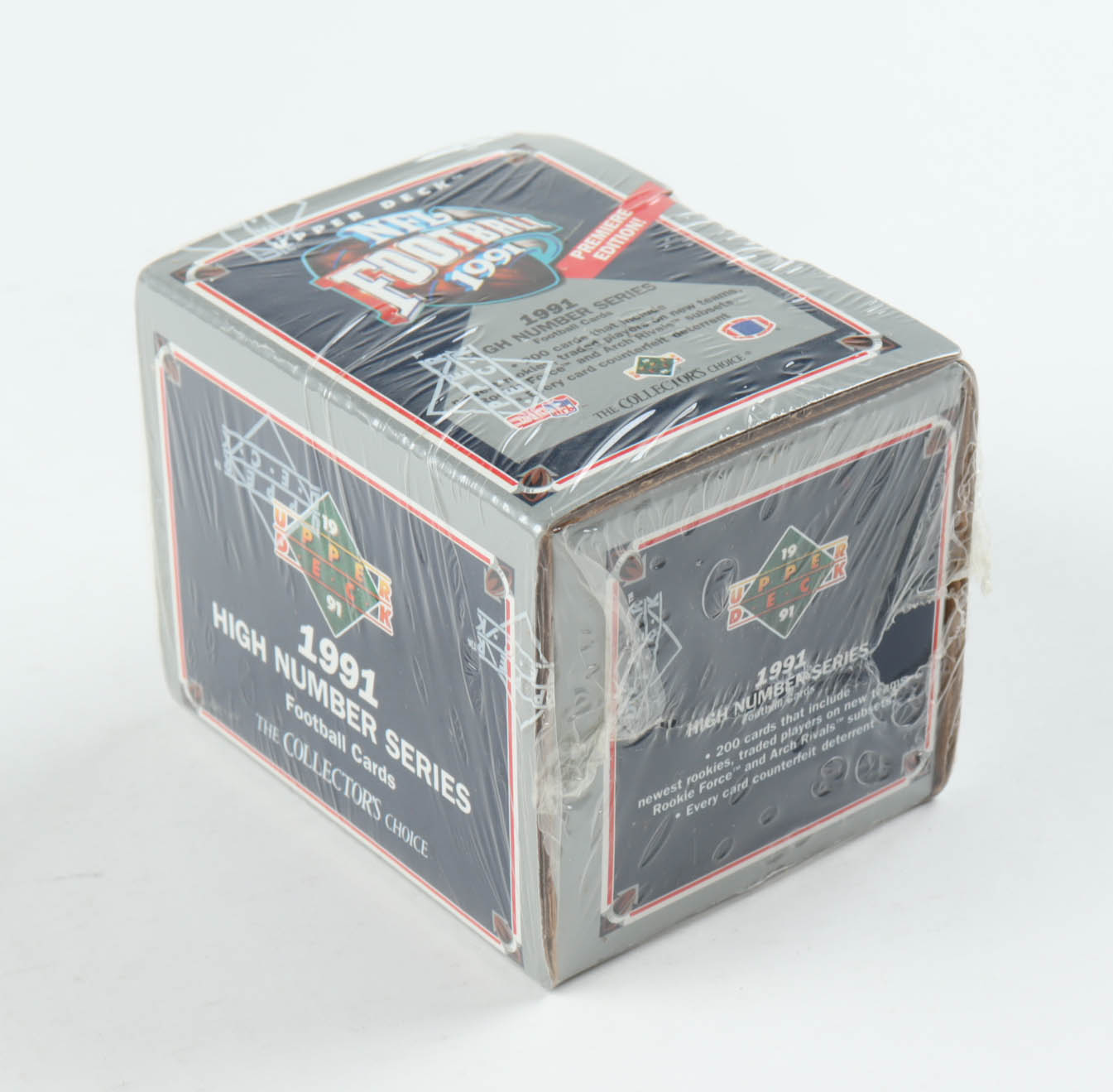 1991 Upper Deck Football Premiere Edition High Number Series Box of (200) Cards at PristineAuction.com 1991 Upper Deck Football Premiere Edition High Number Series Box of (200) Cards at PristineAuction.com