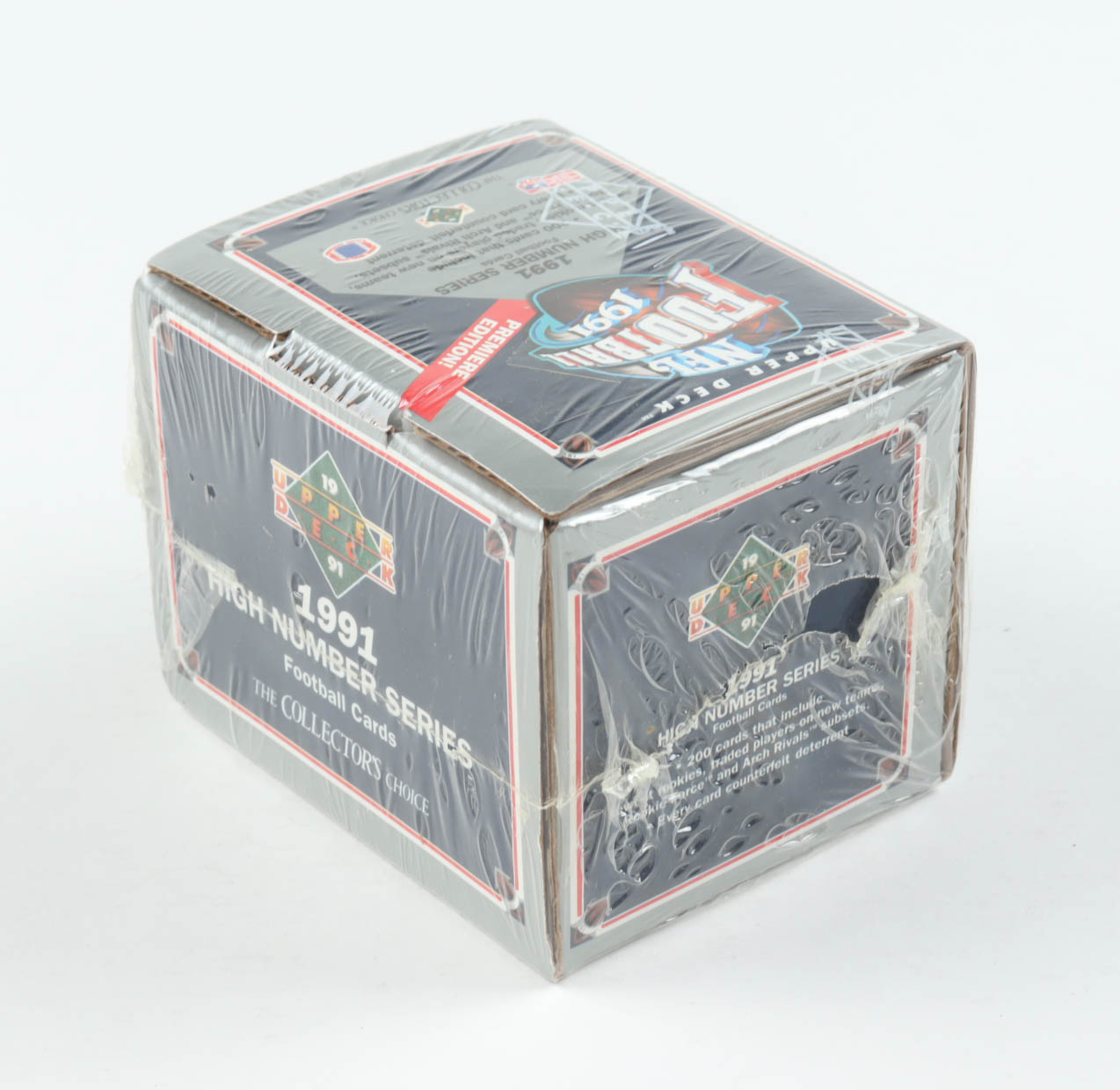 1991 Upper Deck Football Premiere Edition High Number Series Box of (200) Cards at PristineAuction.com 1991 Upper Deck Football Premiere Edition High Number Series Box of (200) Cards at PristineAuction.com