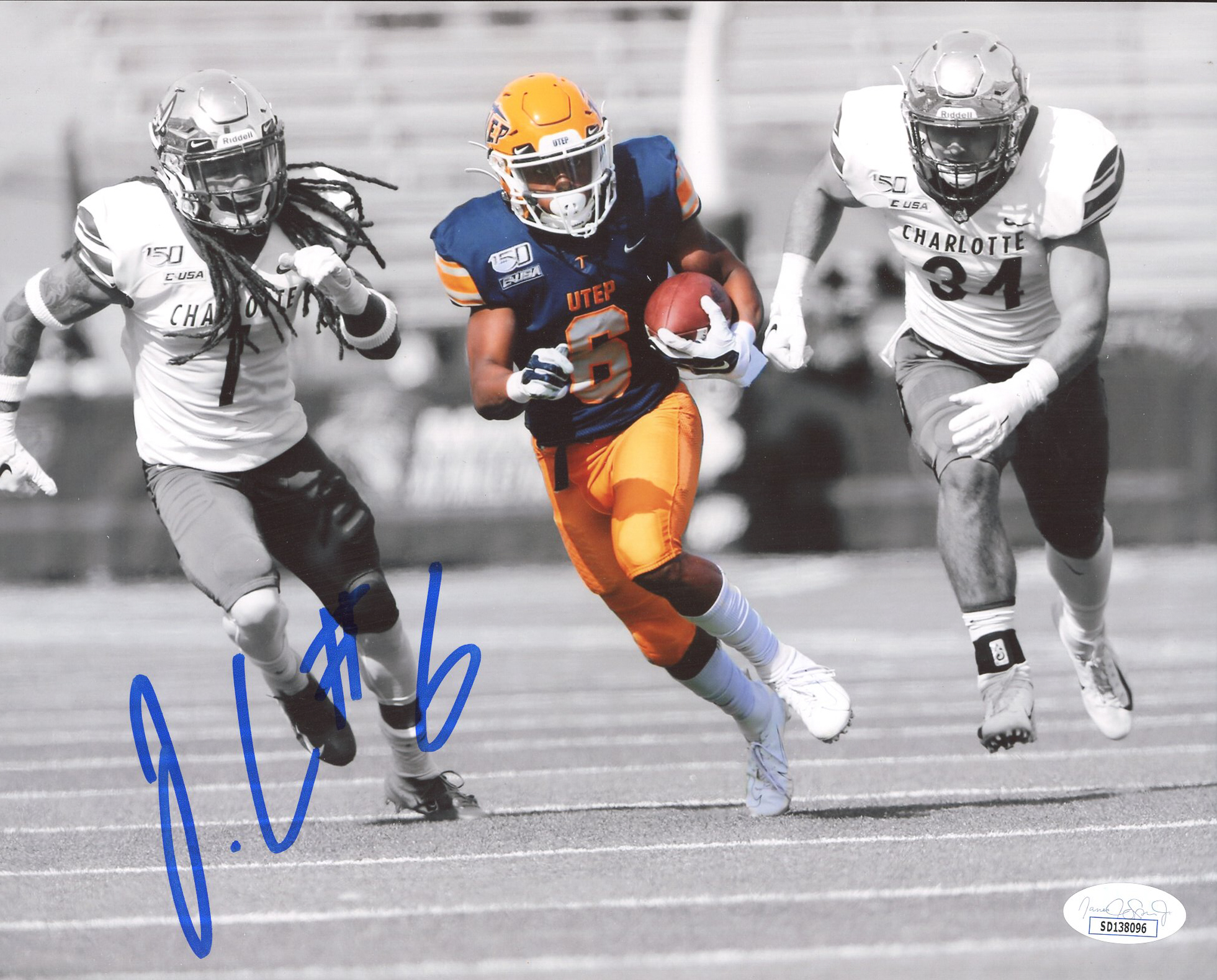 Jacob Cowing Signed UTEP Miners 8x10 Photo Inscribed (JSA COA) at PristineAuction.com Jacob Cowing Signed UTEP Miners 8x10 Photo Inscribed (JSA COA) at PristineAuction.com