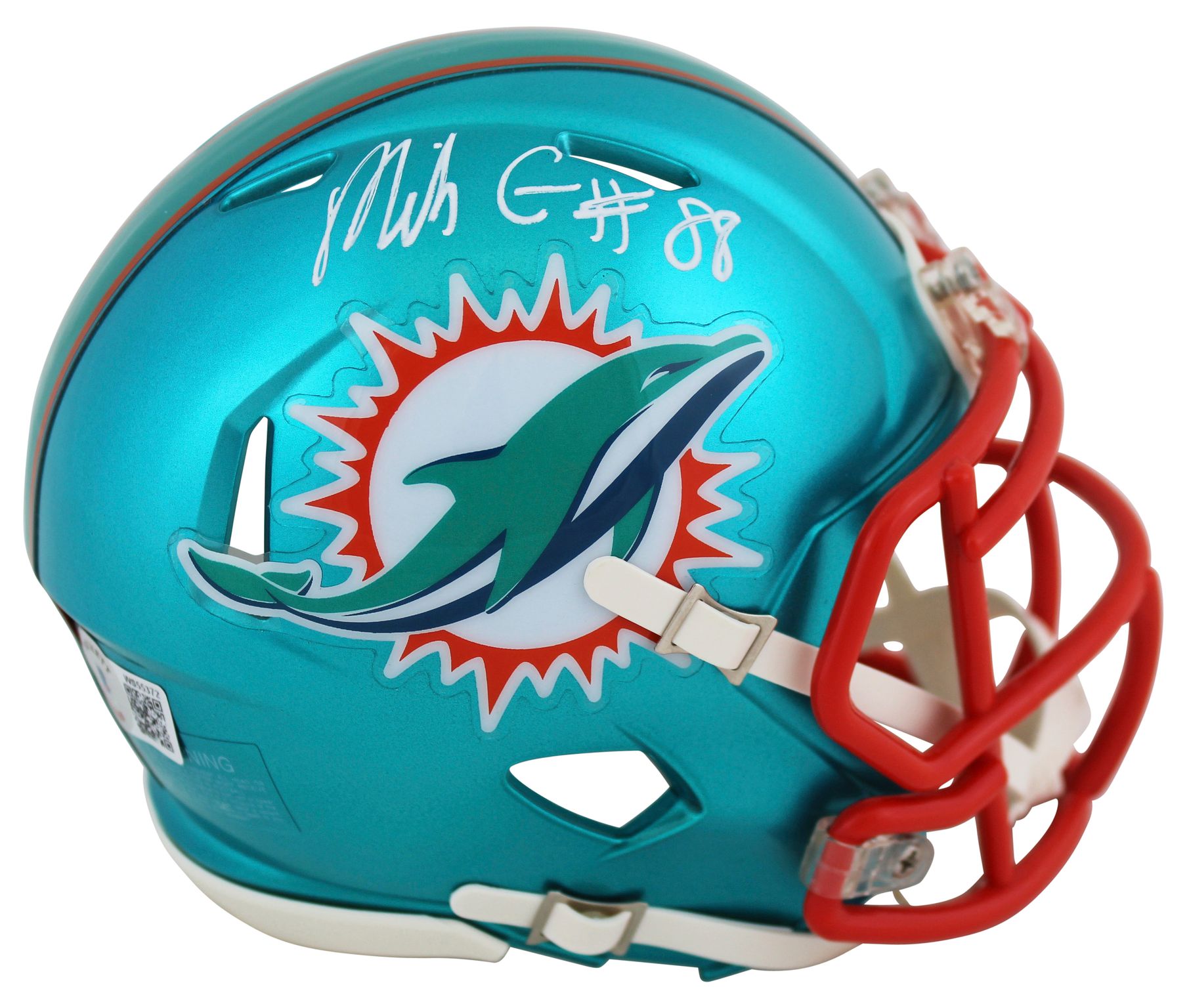 Mike Gesicki Signed Dolphins Flash Alternate Speed Mini Helmet (Beckett) at PristineAuction.com Mike Gesicki Signed Dolphins Flash Alternate Speed Mini Helmet (Beckett) at PristineAuction.com