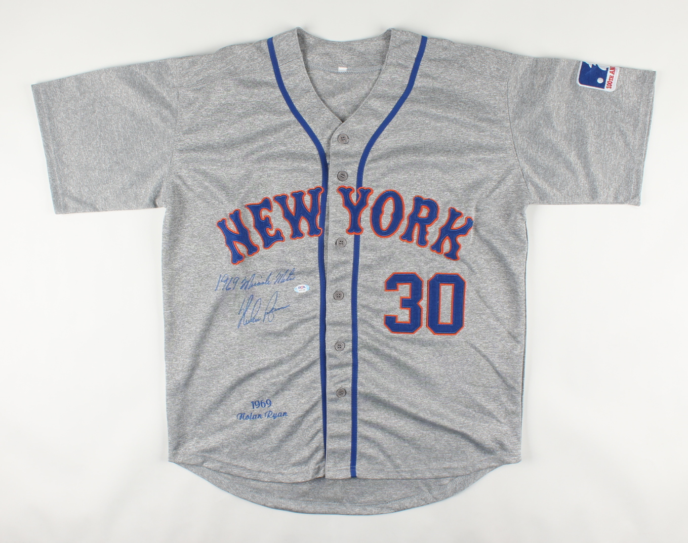 Nolan Ryan Signed Jersey Inscribed "1969 Miracle Mets" (PSA COA) at PristineAuction.com Nolan Ryan Signed Jersey Inscribed "1969 Miracle Mets" (PSA COA) at PristineAuction.com