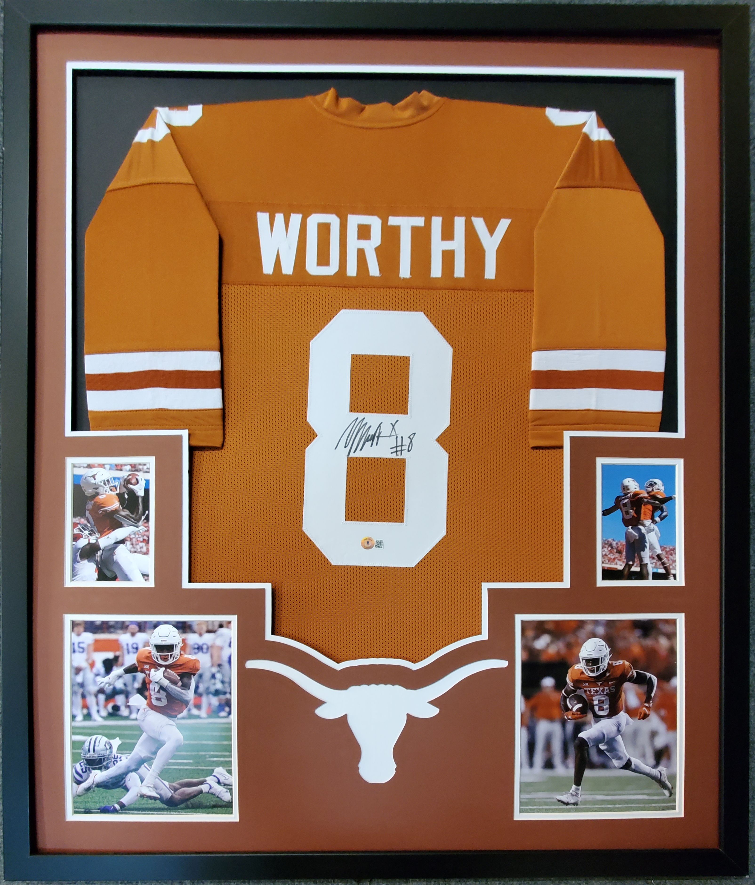 Xavier Worthy Signed 34x42 Custom Framed Jersey Display (Beckett Hologram) at PristineAuction.com Xavier Worthy Signed 34x42 Custom Framed Jersey Display (Beckett Hologram) at PristineAuction.com