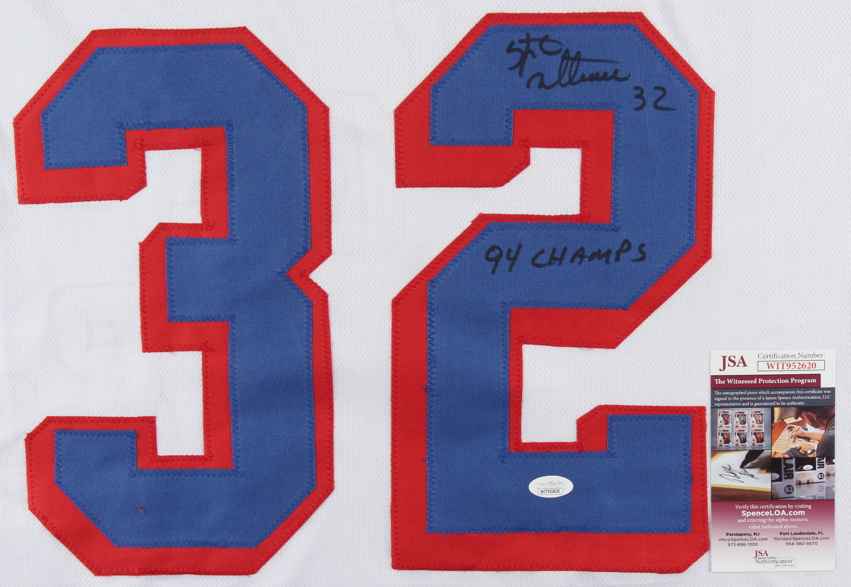 Stephane Matteau Signed Jersey Inscribed "94 Champs" (JSA) at PristineAuction.com Stephane Matteau Signed Jersey Inscribed "94 Champs" (JSA) at PristineAuction.com