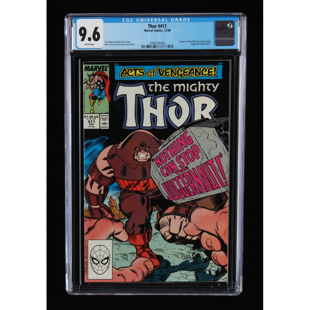 1989 Thor Issue #411 Marvel Comic Book (CGC 9.6) | Pristine Auction