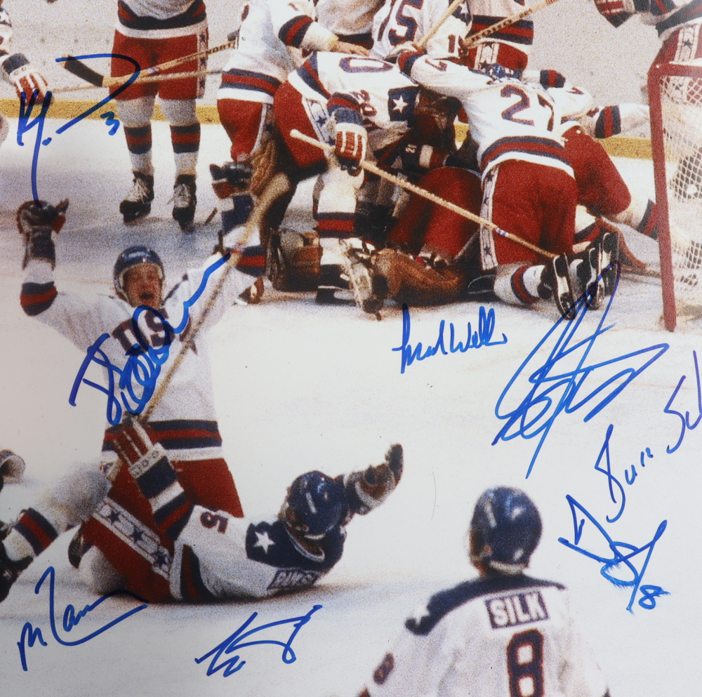 1980 Team USA "Miracle On Ice" 16x20 Photo Team-Signed by (18) with ...