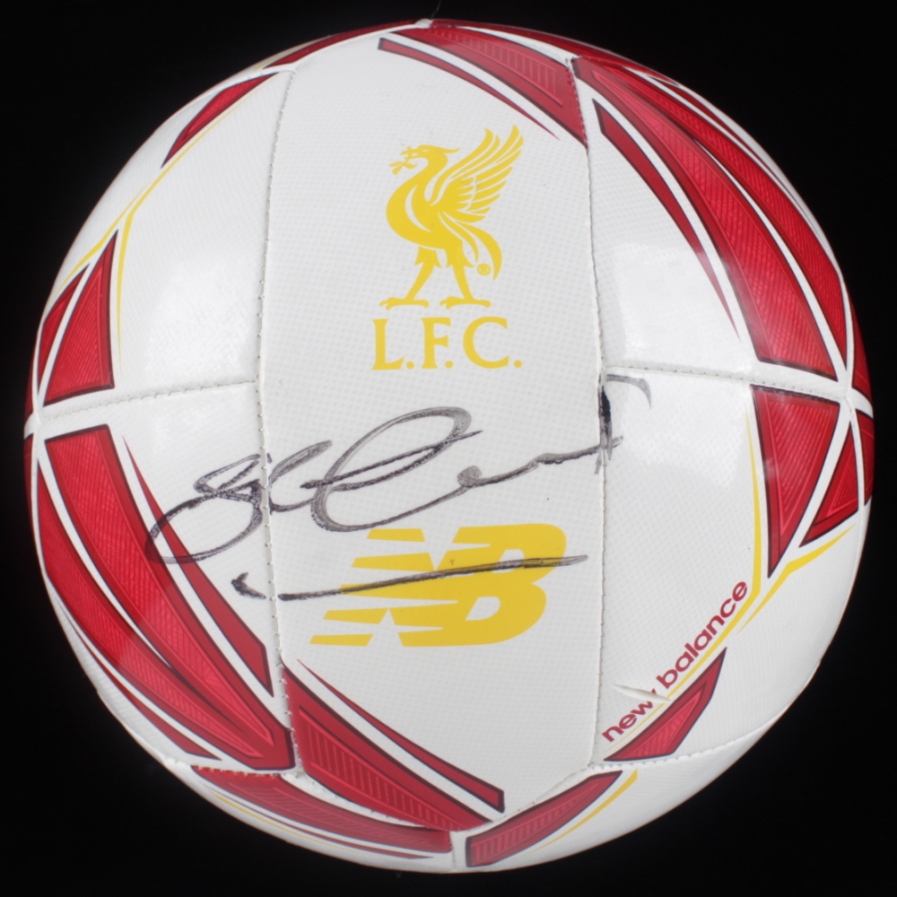 Steven Gerrard Signed Liverpool Logo Soccer Ball (SportsMemorabilia COA