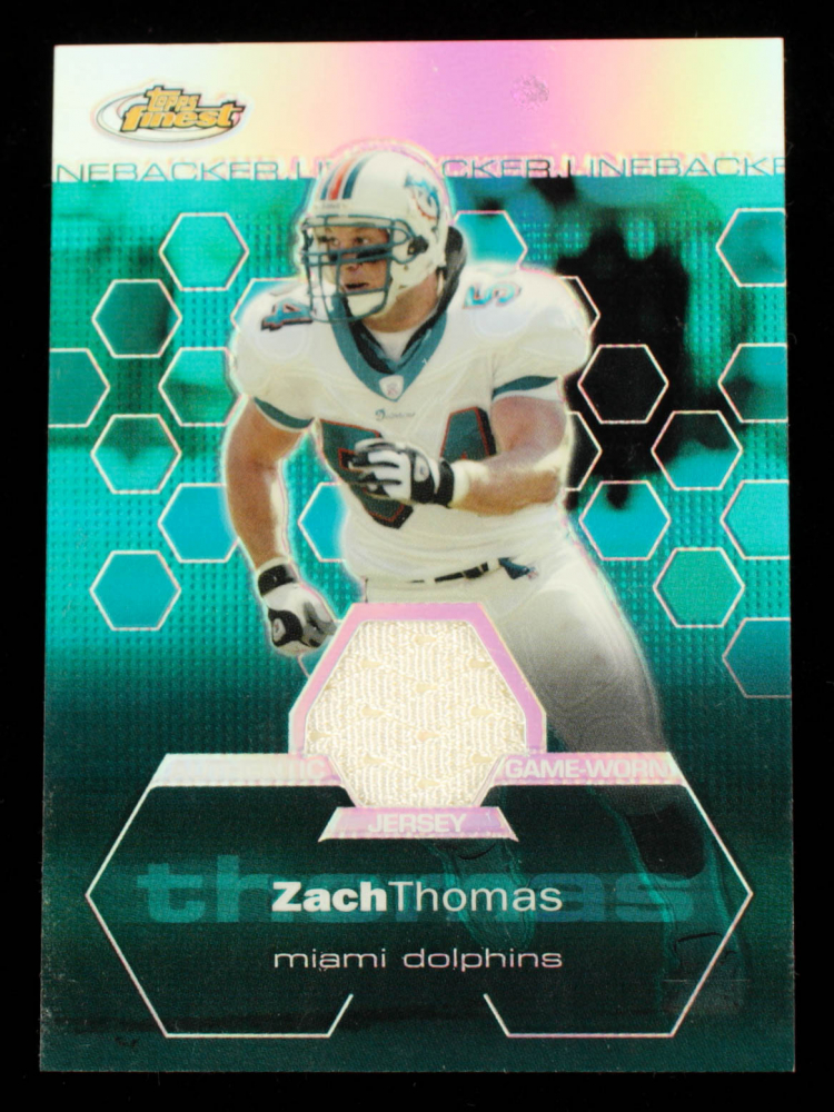 Zach Thomas 2003 Finest Refractors #106 Jersey #184/199