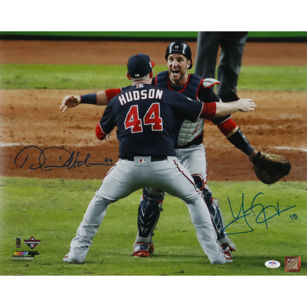 Daniel Hudson & Yan Gomez Signed Nationals 16x20 Photo (PSA COA) at PristineAuction.com