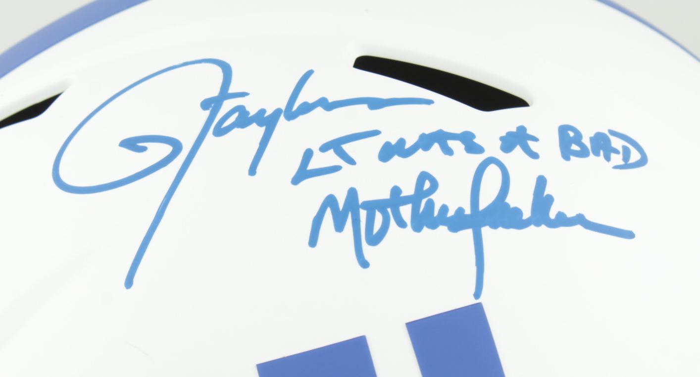 Lawrence Taylor Signed Giants Full-Size Lunar Eclipse Alternate Speed Helmet Inscribed "LT Was A Bad M***********" (JSA COA) at PristineAuction.com Lawrence Taylor Signed Giants Full-Size Lunar Eclipse Alternate Speed Helmet Inscribed "LT Was A Bad M***********" (JSA COA) at PristineAuction.com