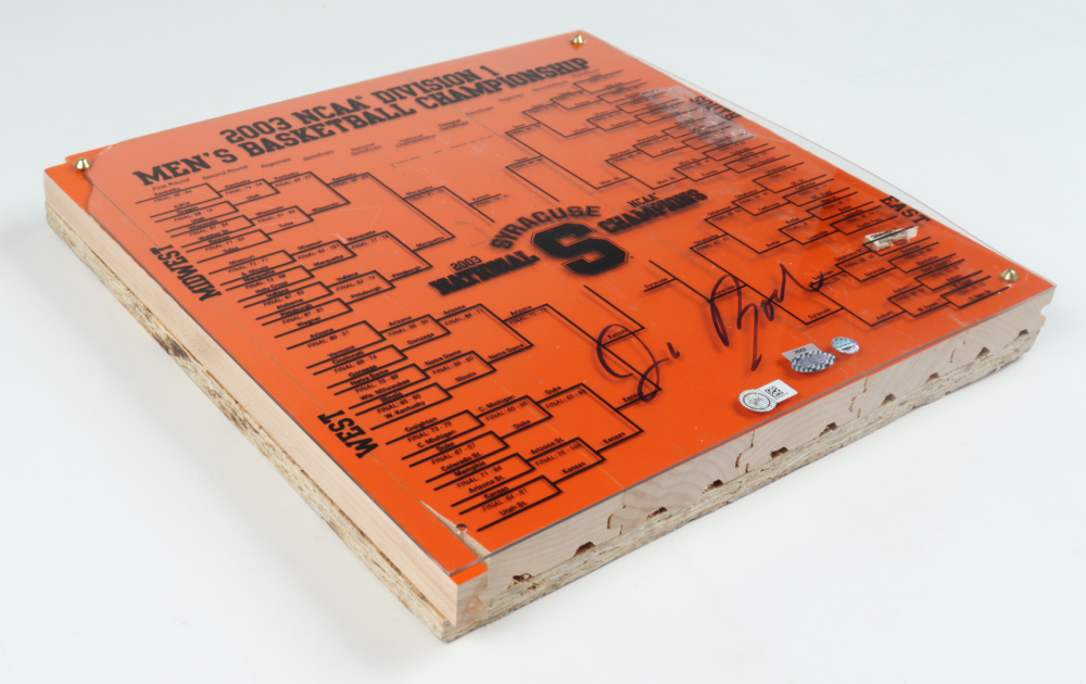 Jim Boeheim Signed GameUsed 2006 Syracuse Orange NCAA Division Logo