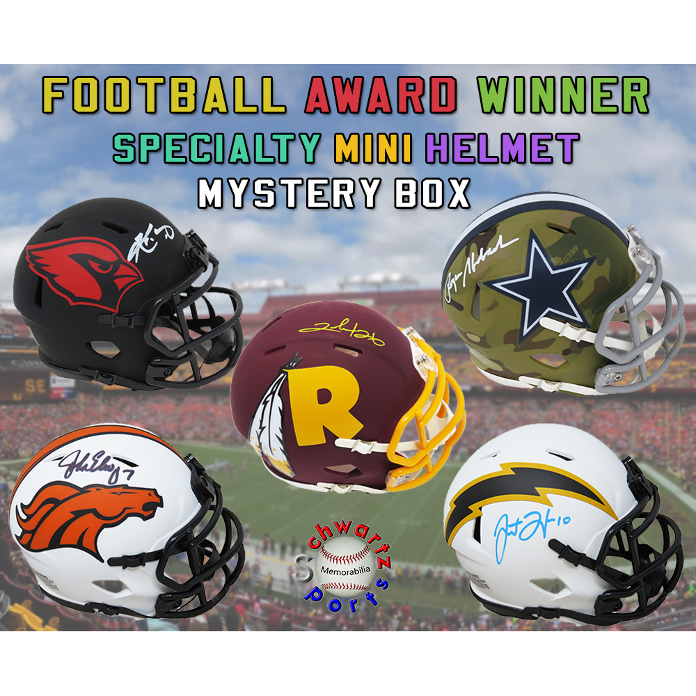 Schwartz Sports Football AWARD WINNER Signed Specialty Mini Helmet