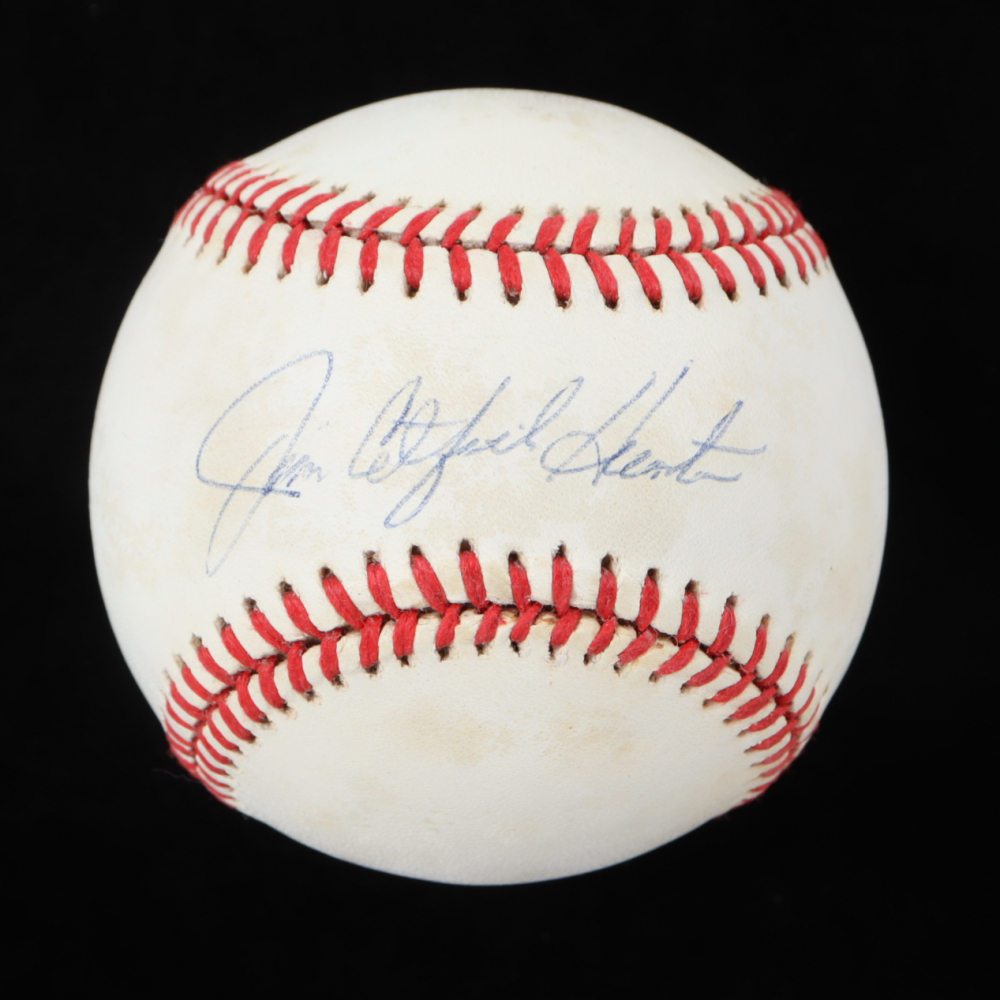 Jim "Catfish" Hunter Signed OAL Baseball (PSA COA) Pristine Auction