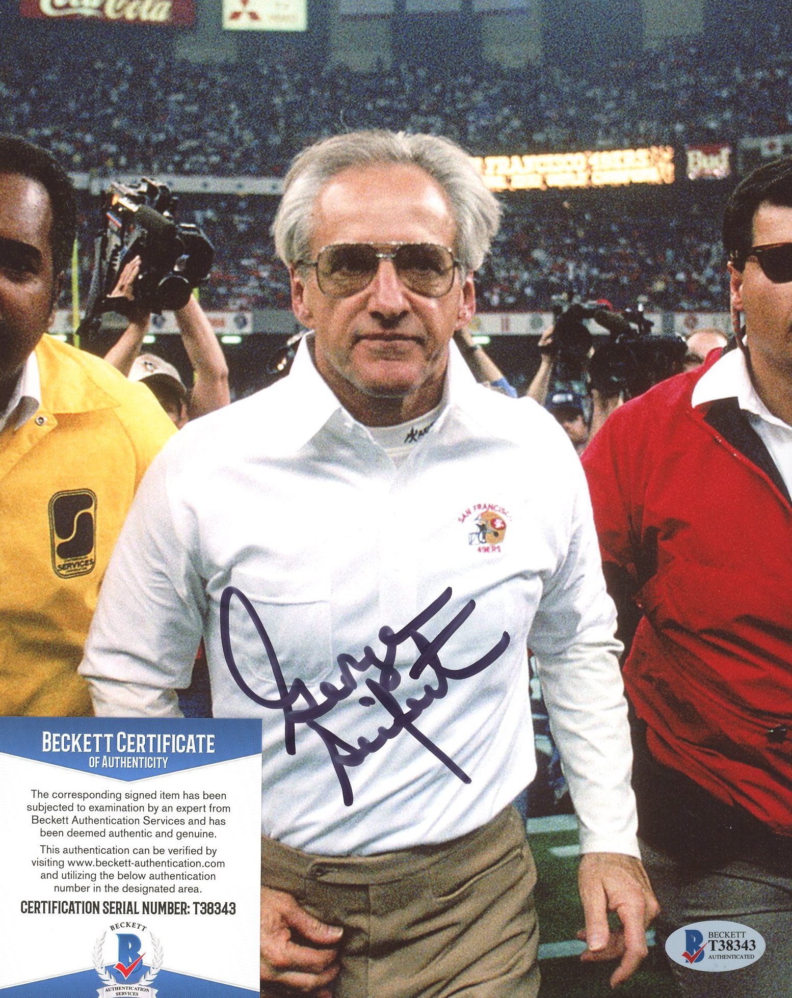 George Seifert Signed 49ers 8x10 Photo (Beckett COA) at PristineAuction.com George Seifert Signed 49ers 8x10 Photo (Beckett COA) at PristineAuction.com